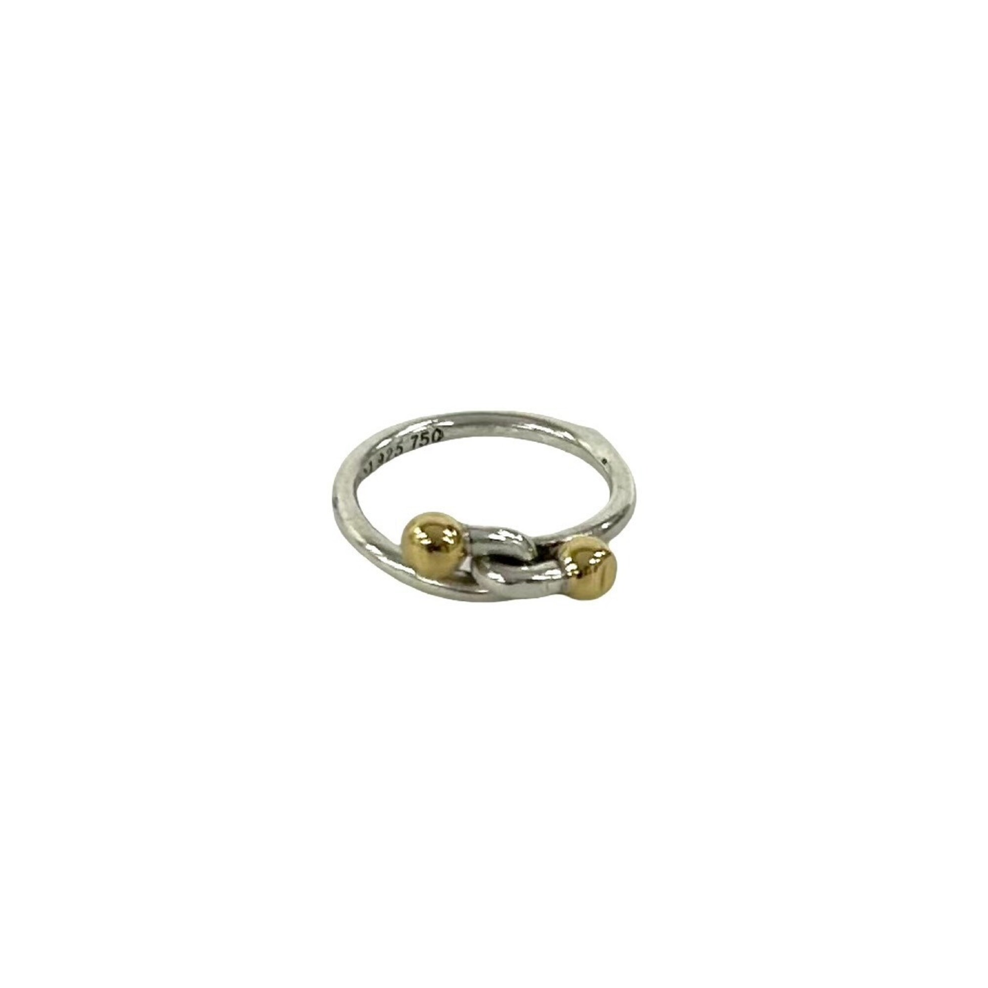 TIFFANY&Co. Tiffany Love Knot Ring, Hook & Eye, Sterling Silver 925, 18K Yellow Gold, Item Number 24