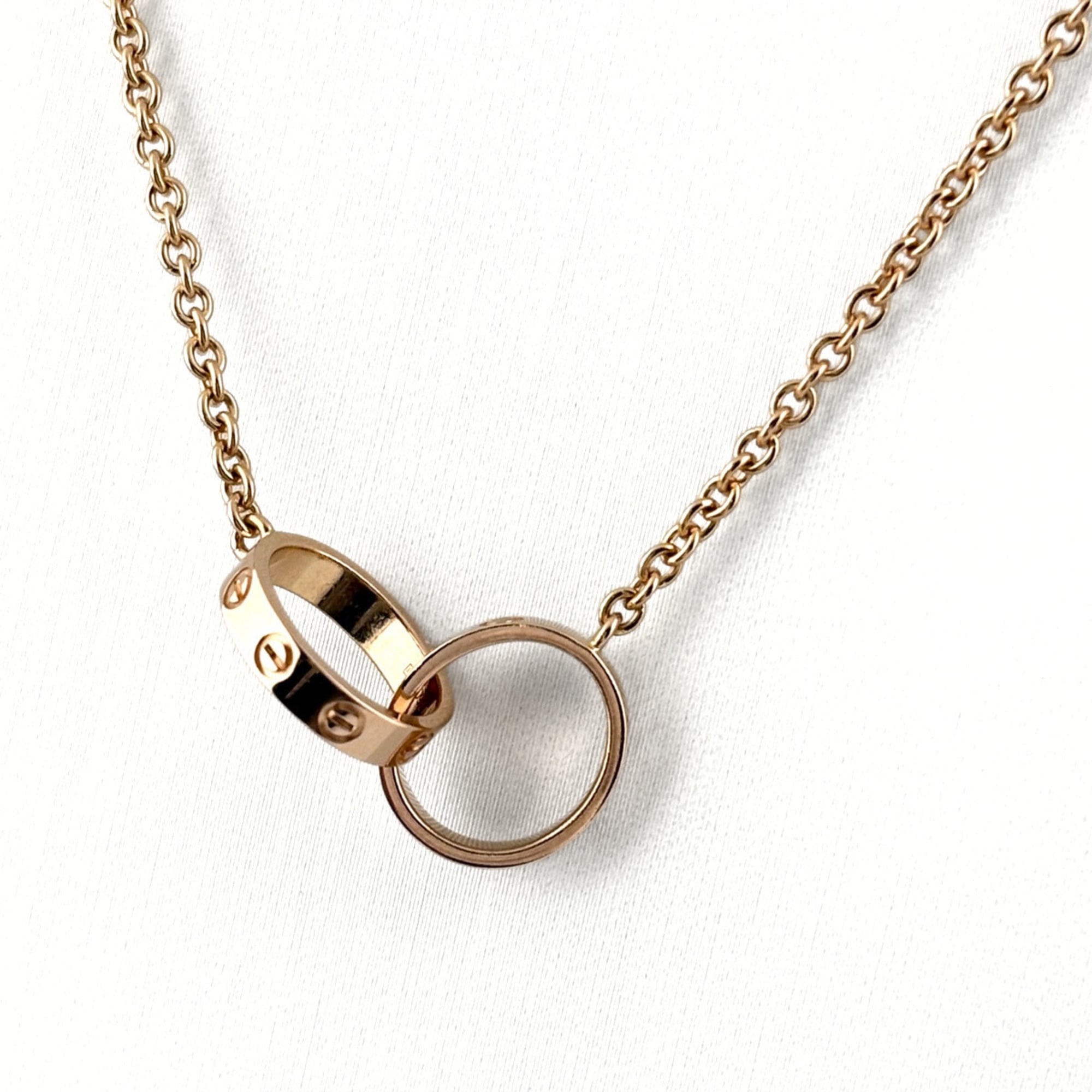 Cartier Baby Love Necklace, Pink Gold (PG), Pendant 750, Women\'s