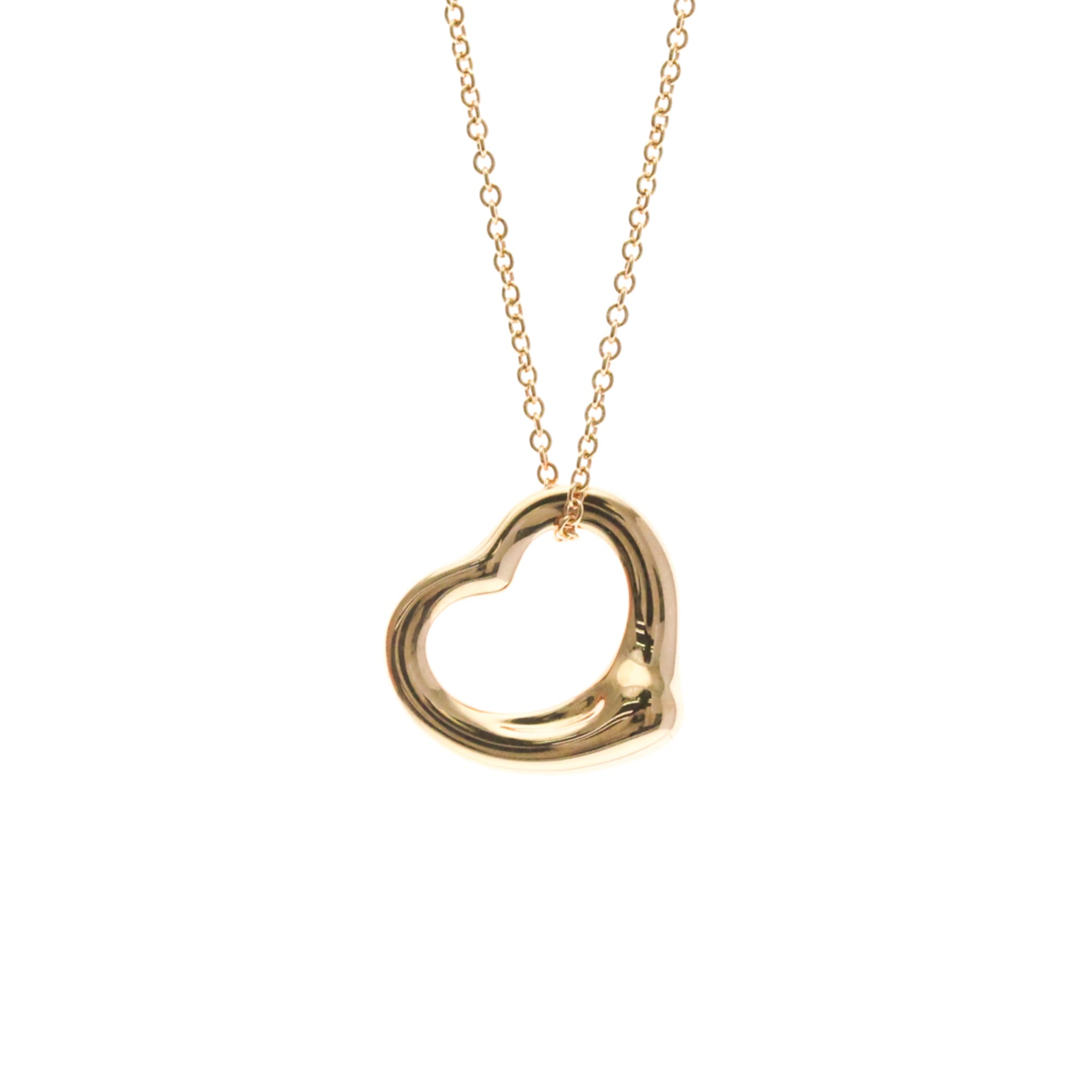 Tiffany Open Heart Pink Gold (18K) No Stone Men,Women Fashion Pendant Necklace (Pink Gold)
