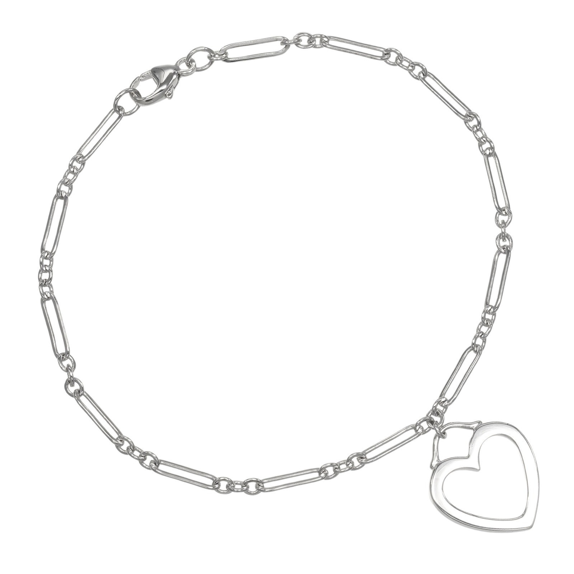 Tiffany & Co. Sentimental Heart Bracelet, 18K White Gold, Approx. 4.37g