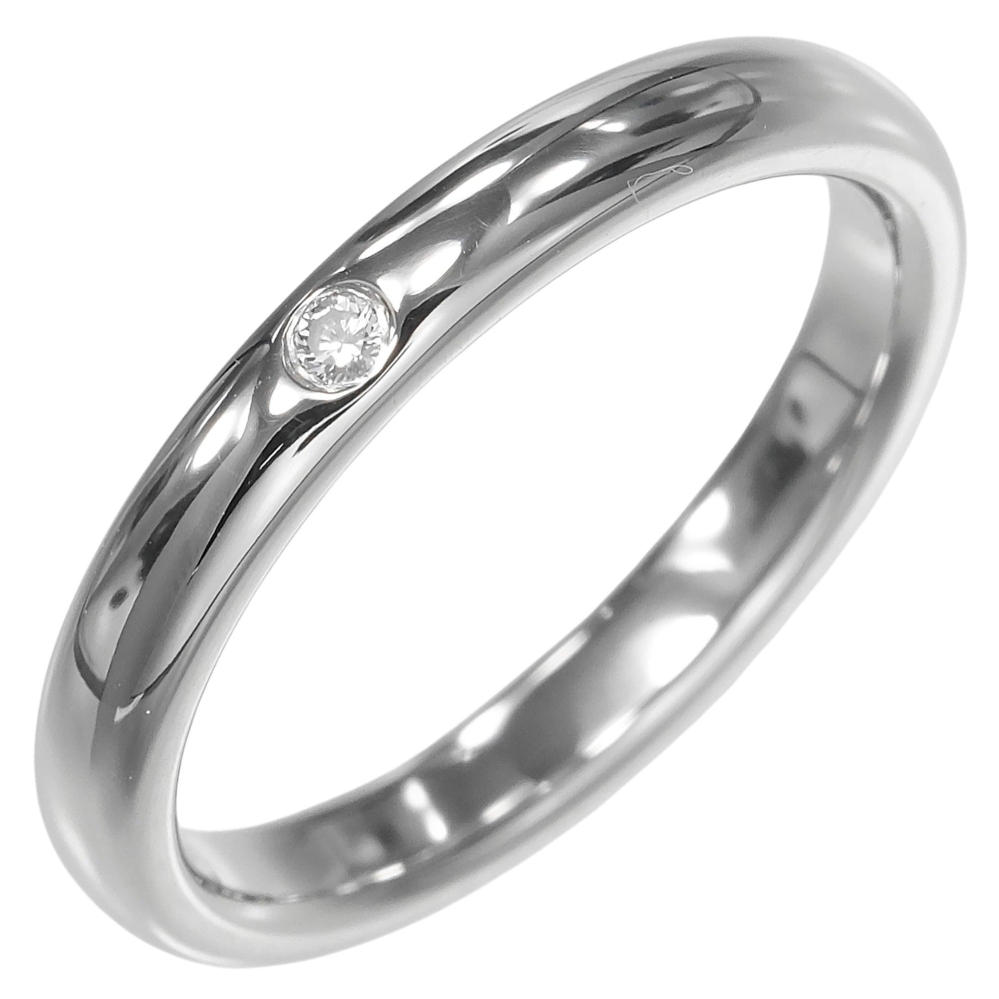 Tiffany & Co. Stacking Band Ring, Size 11, Platinum 950, Diamond, Approx. 5.21g.