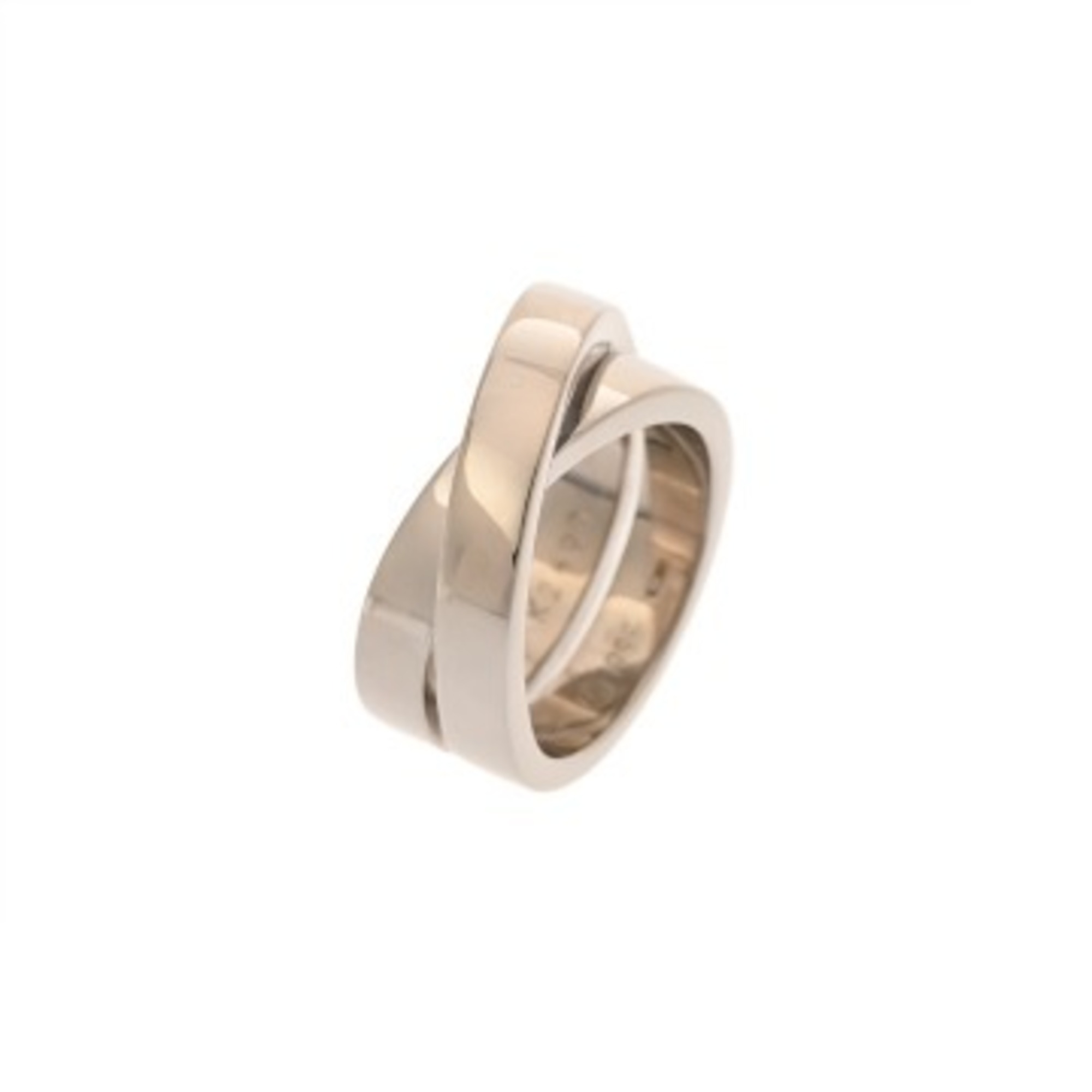 CARTIER Esprit de Paris Ring, Size 49, Women\'s, 18K White Gold (WG), Grade A, Used, Ginzo