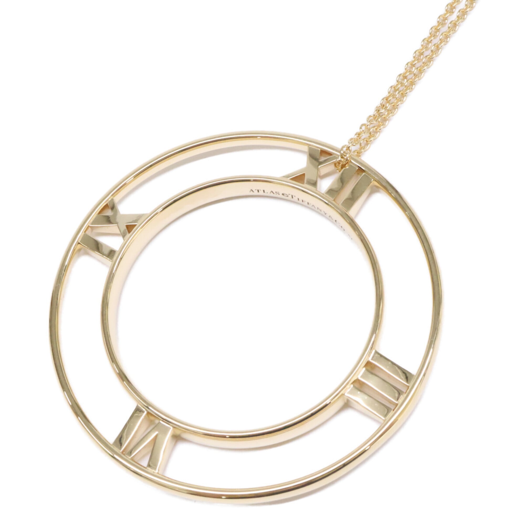 TIFFANY & Co. Tiffany Refurbished 750YG Atlas Open Large Pendant Necklace, Yellow Gold, Women\'s