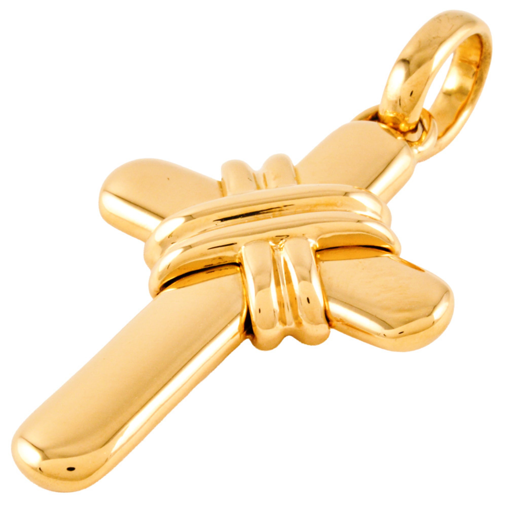 BVLGARI Latin Cross Pendant Top in 18KYG Yellow Gold (11.5g)