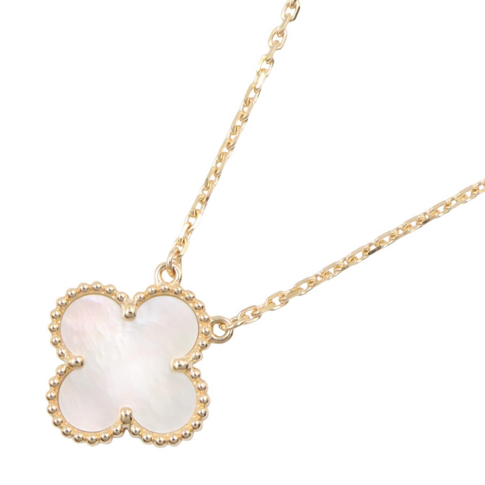 Van Cleef & Arpels Vintage Alhambra Mother-of-Pearl Necklace, 18K (Yellow Gold), Mother-of-Pearl, Wo