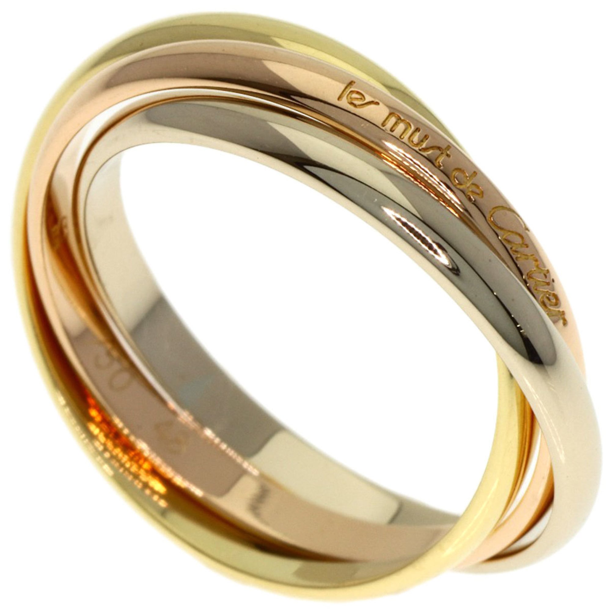 Cartier Trinity XS #48 Ring, 18K Yellow Gold/18KPG/18KWG, Women\'s