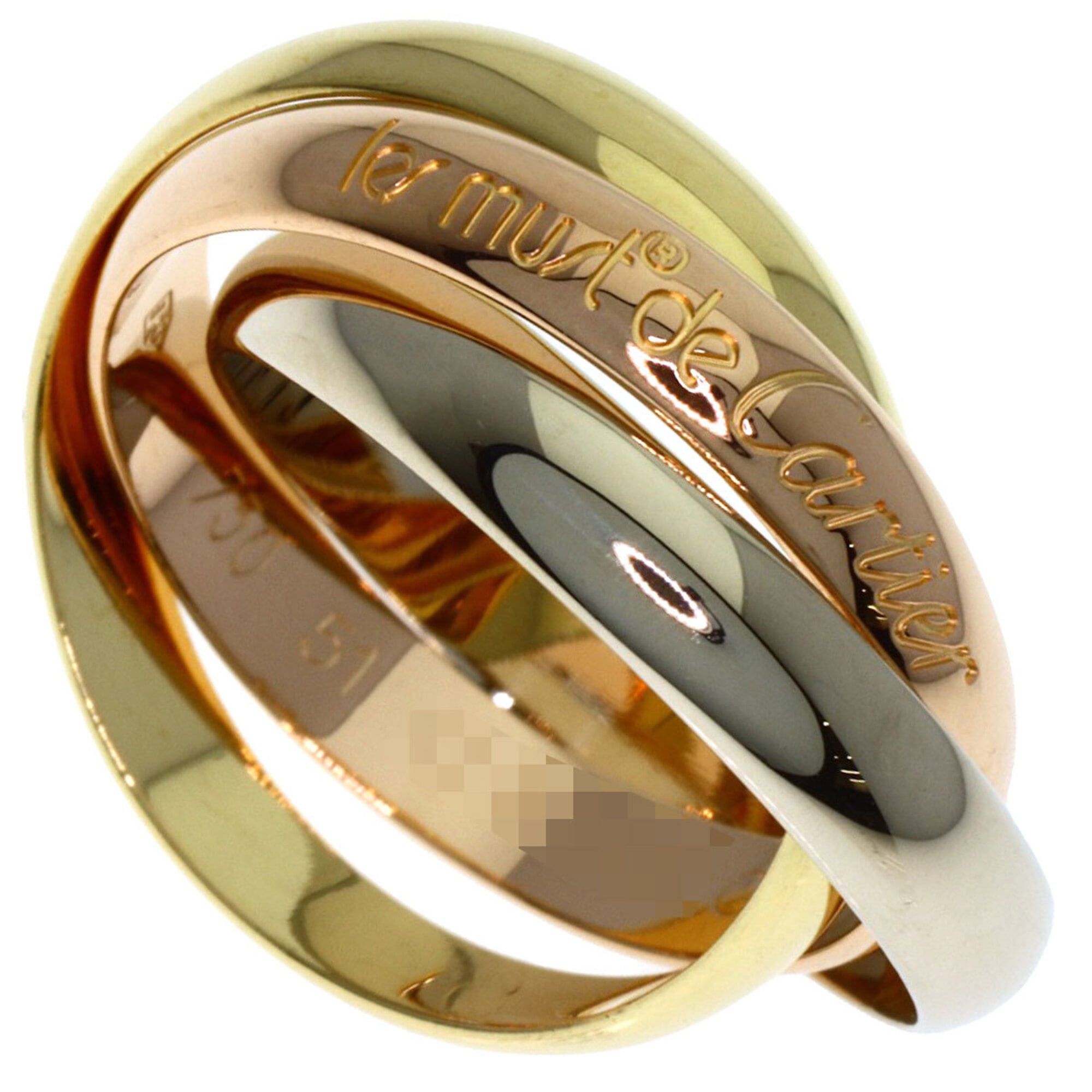Cartier Trinity #51 Ring, 18K Yellow Gold/18K Pink White Gold, Women\'s, CARTIER