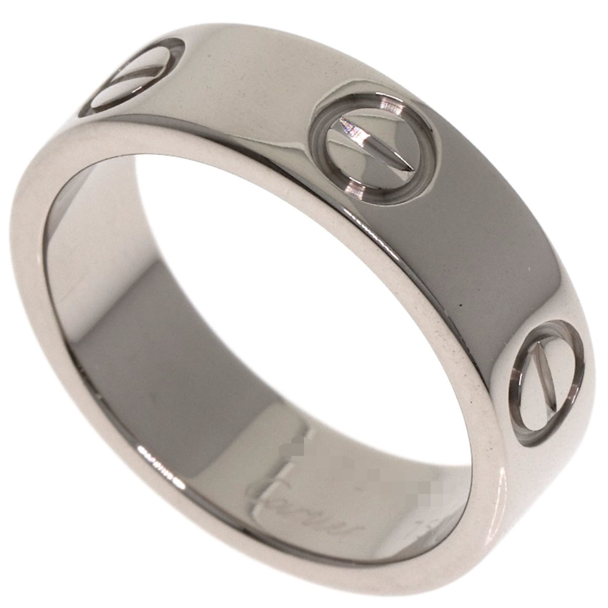 Cartier Love Ring #50 18K White Gold Women\'s