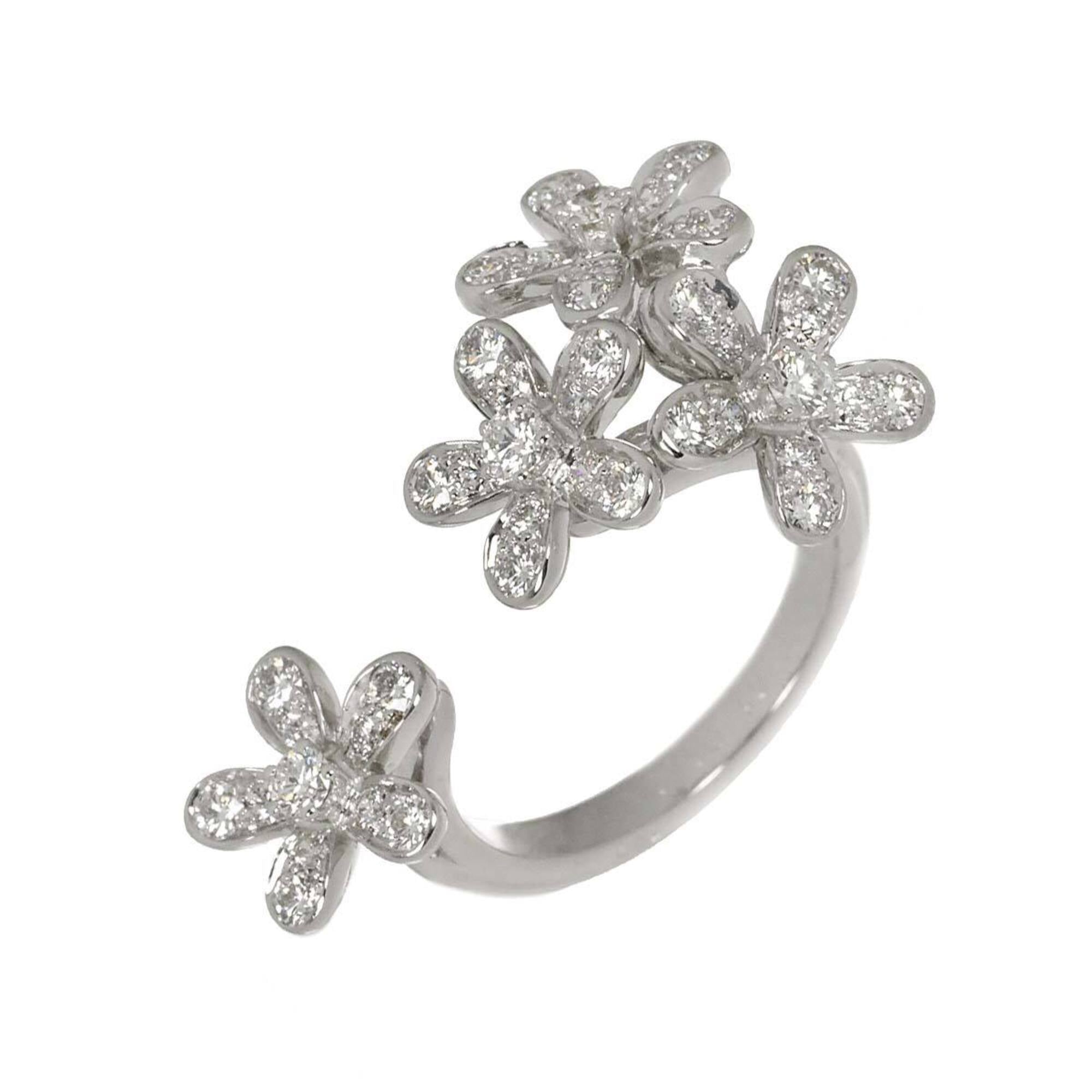 Van Cleef & Arpels Socrates Entre Les Doigts #49 Diamond Ring, 18K White Gold 750