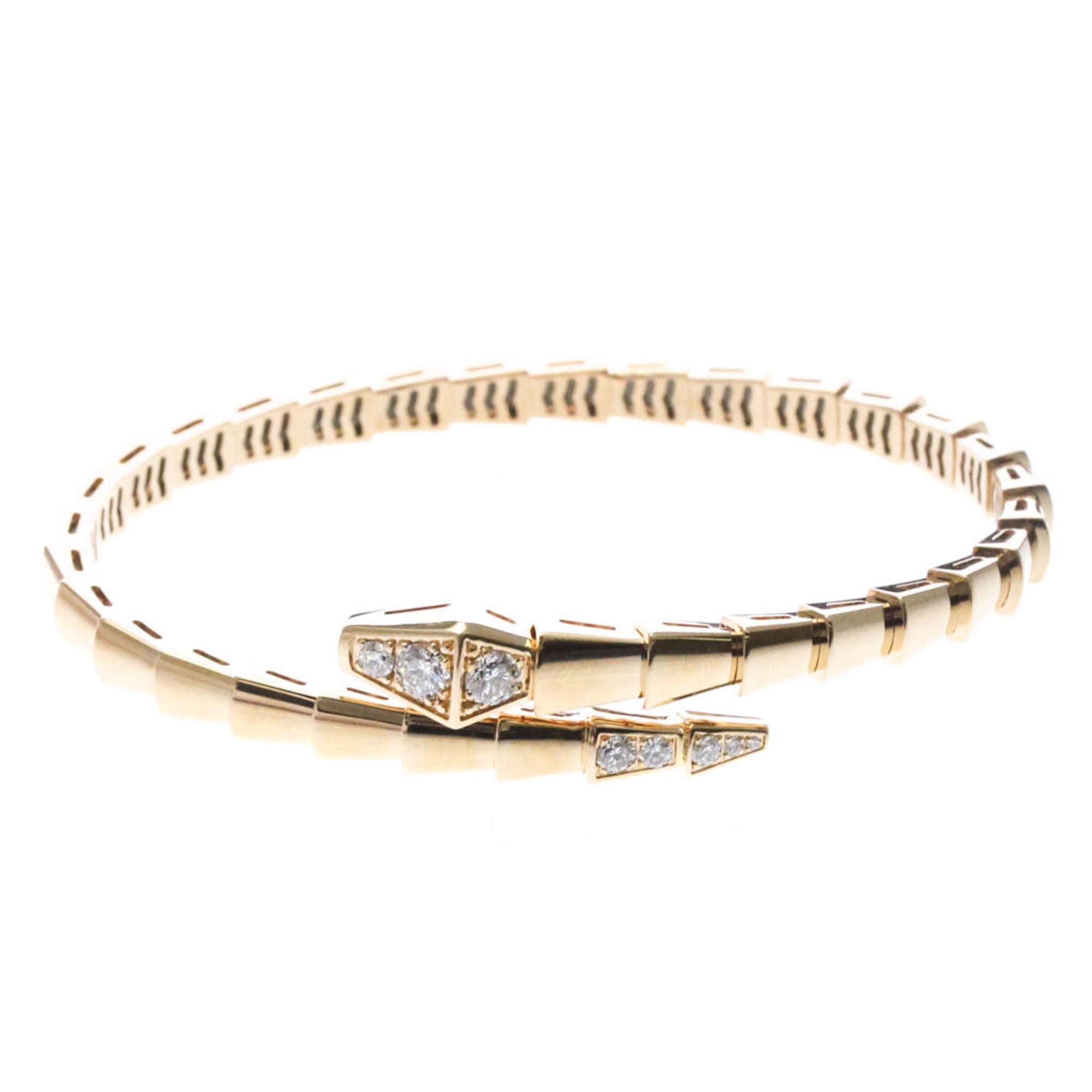 Bvlgari Serpenti Diamond Bracelet Pink Gold (18K) Diamond Bangle Pink Gold