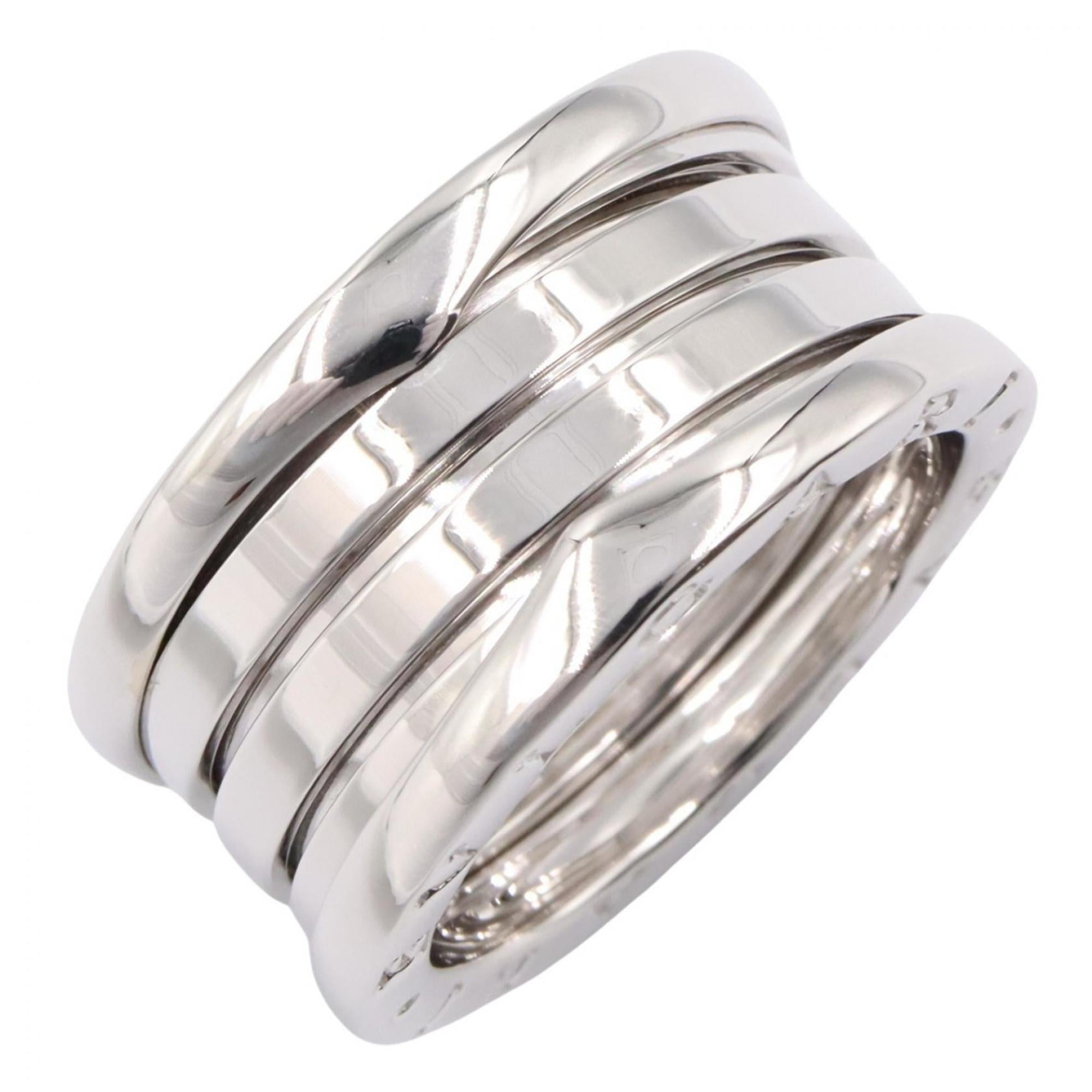 Bvlgari Bulgari B-zero1 Ring, 4-band ring, 18KWG (white gold), men\'s and women\'s, silver-toned.