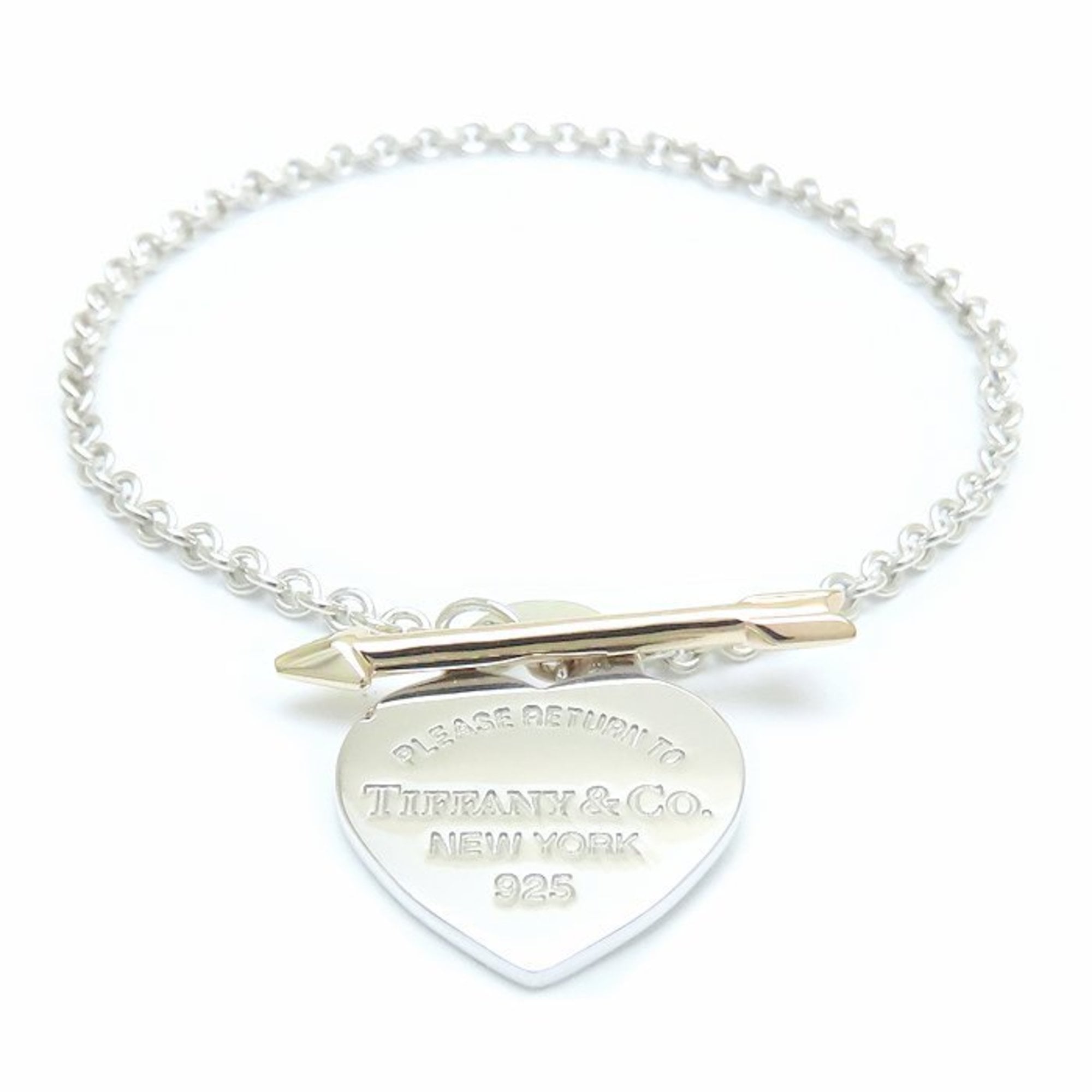 TIFFANY & Co. Tiffany Lovestruck Heart Tag Bracelet in 925 Sterling Silver and 18K Gold, Women\'s, 2