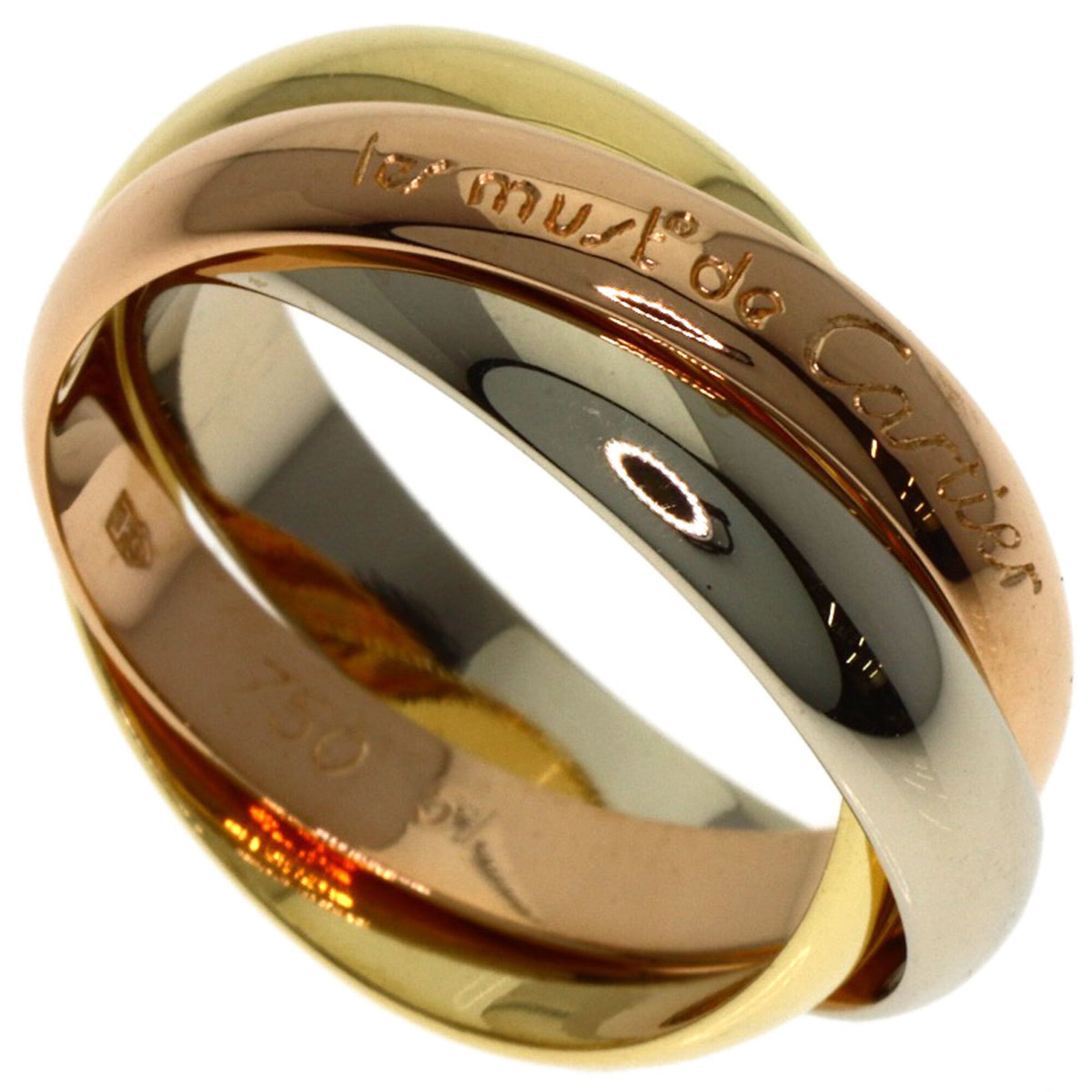 Cartier Trinity #51 Ring, 18K Yellow Gold/18K White Pink Gold, Women\'s, CARTIER