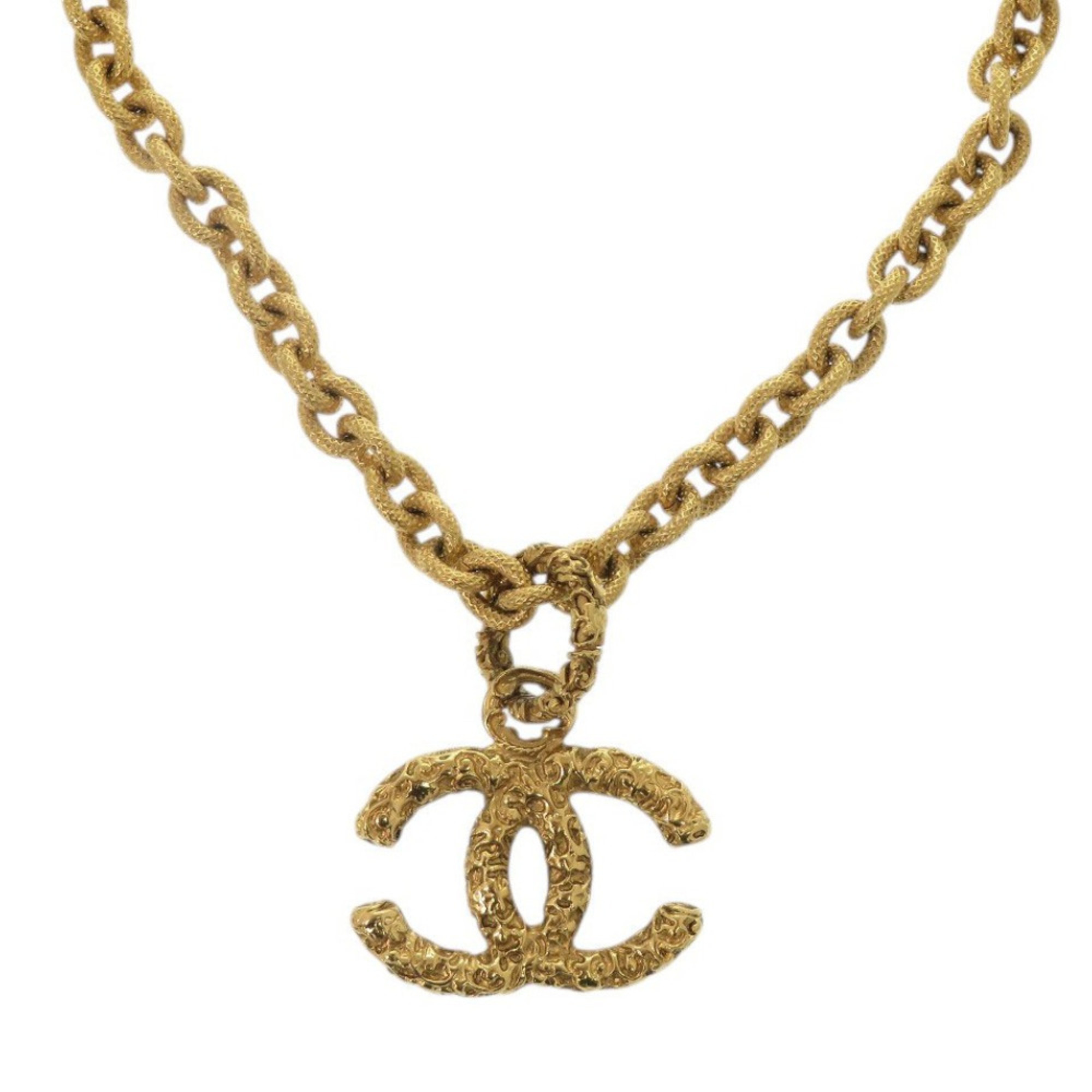 Chanel Lava Coco Mark 95A Metal Gold Necklace 1666CHANEL