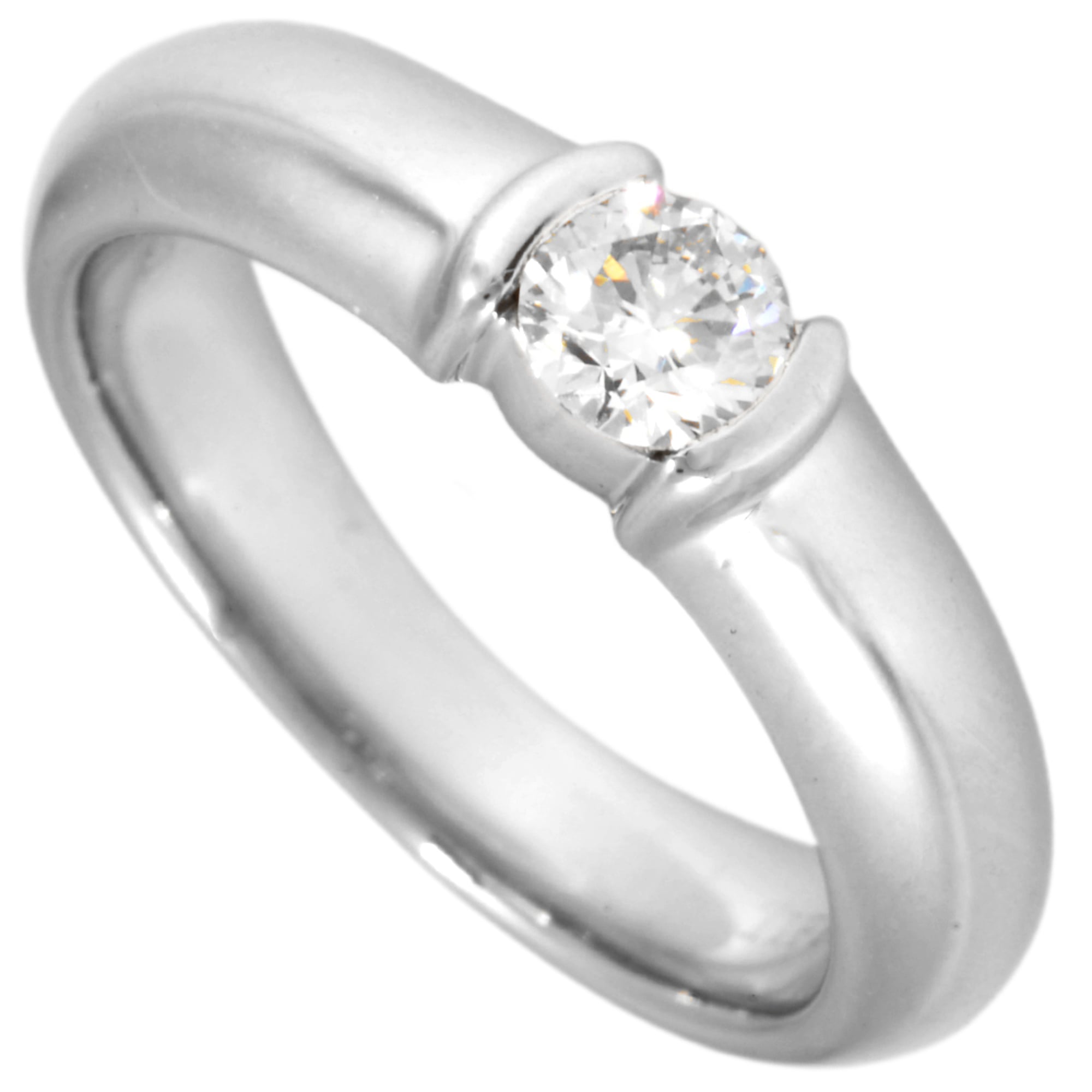 Tiffany & Co. Dots Solitaire Ring with 0.21ct Diamond, Approximately 6.1g, Platinum, Pt950, Women\'s