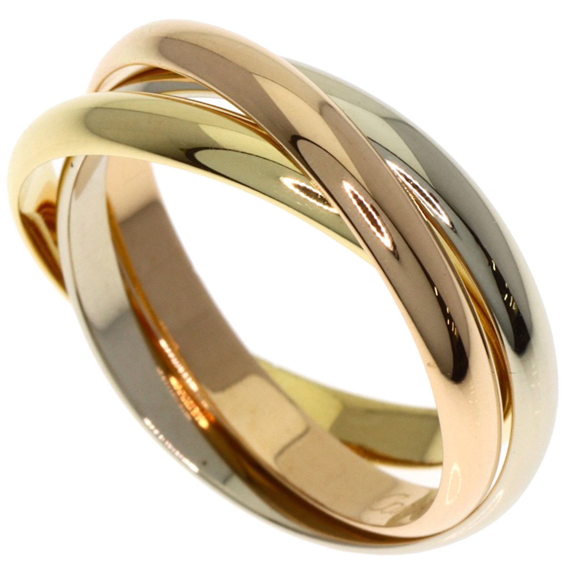 Cartier Trinity SM #51 Ring, 18K Yellow Gold/18K Pink White Gold, Women\'s.