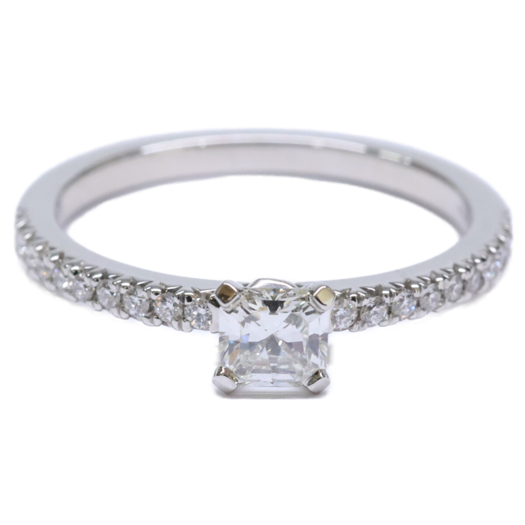 TIFFANY & Co. Tiffany Pt950 D0.26 D0.09 Cornered Square Cut True Engagement Ring in Platinum for Wom
