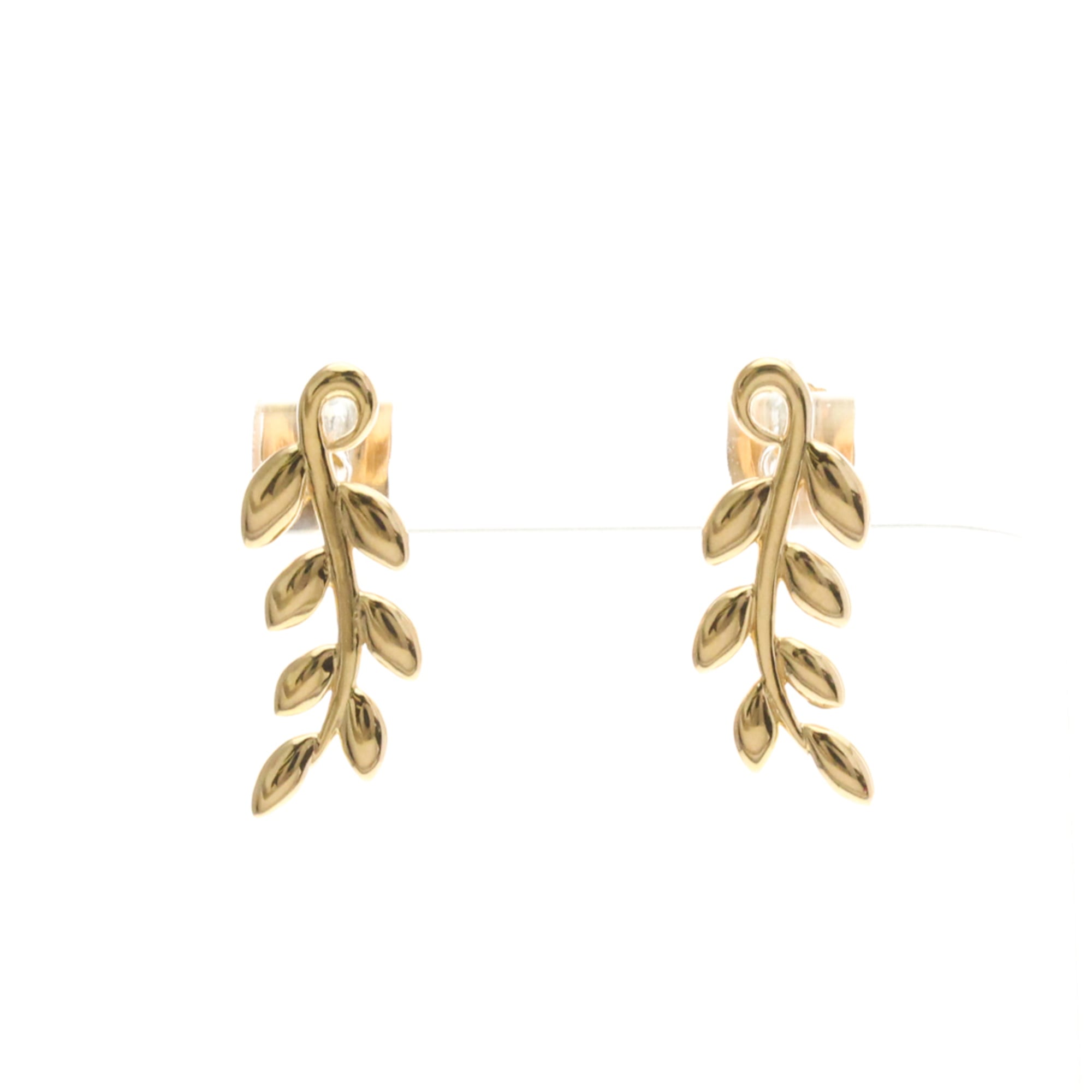 Tiffany Olive Leaf Earrings No Stone Pink Gold (18K) Stud Earrings Pink Gold