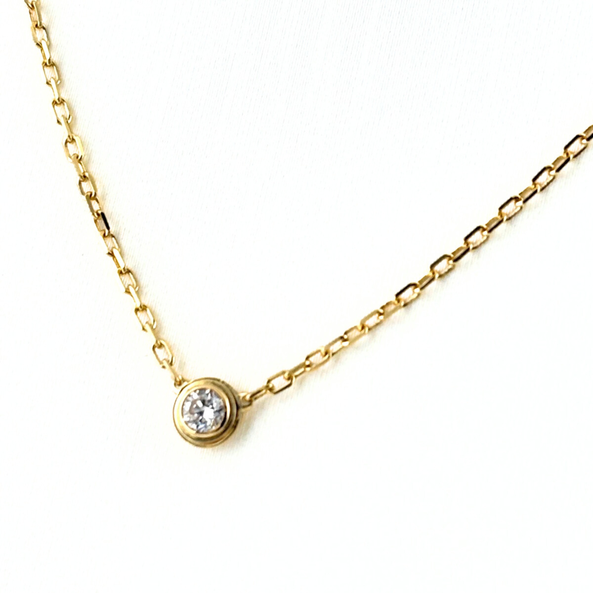 Cartier Amour Necklace, Yellow Gold Pendant with Diamonds, Small Model, 750 Women\'s