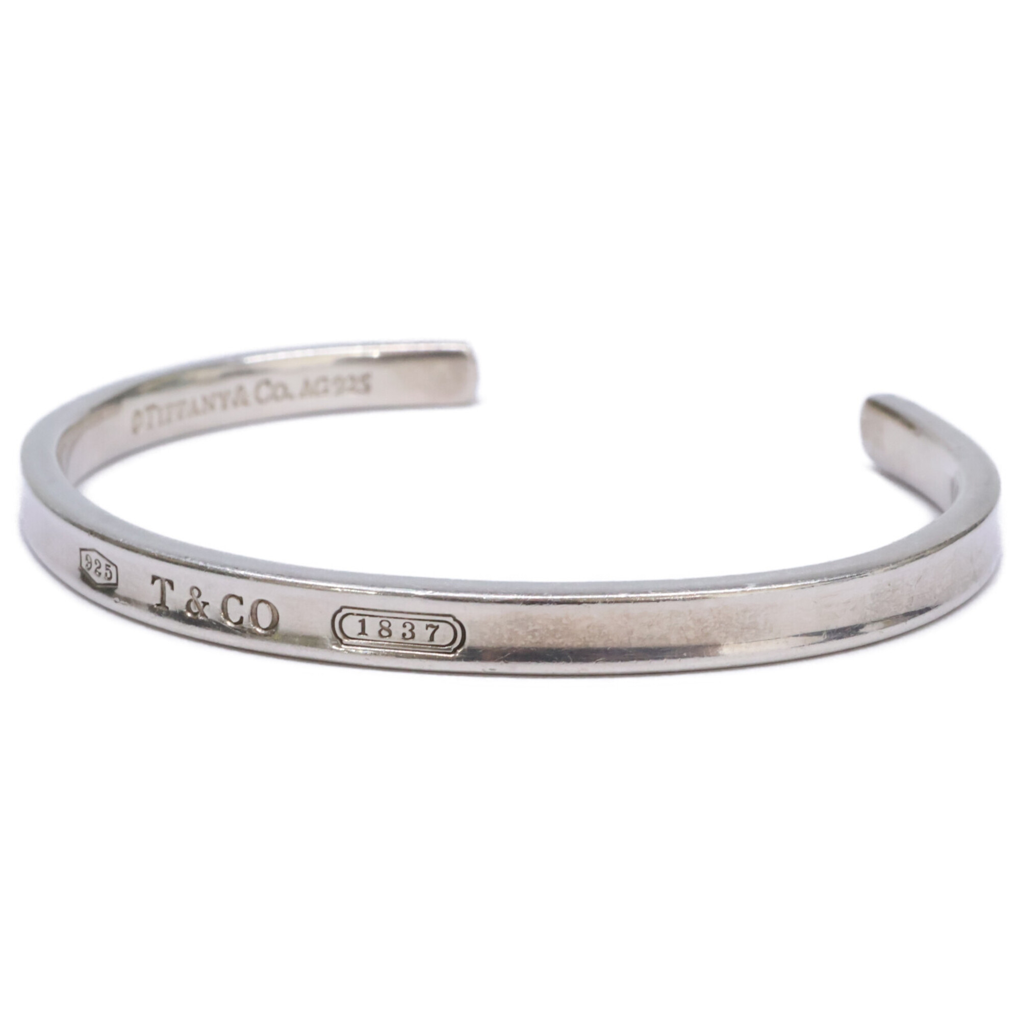 TIFFANY&Co. Tiffany AG925 1837 Narrow Cuff Bangle Silver Women\'s