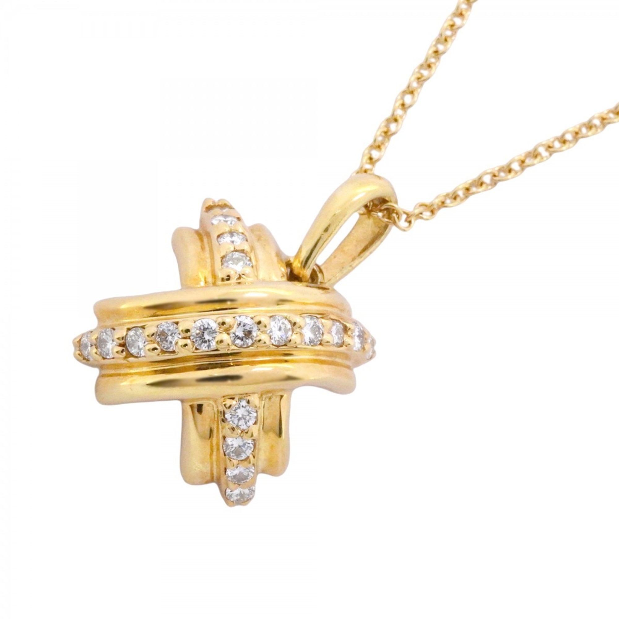 Tiffany & Co. Signature Necklace, 18K Yellow Gold, Diamond, Women\'s