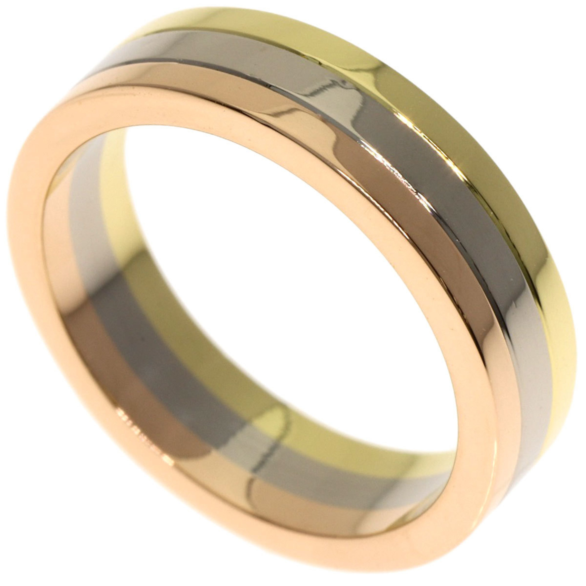 Cartier Three-Color Ring #48, 18K Yellow Gold/18K White Pink Gold, Women\'s.