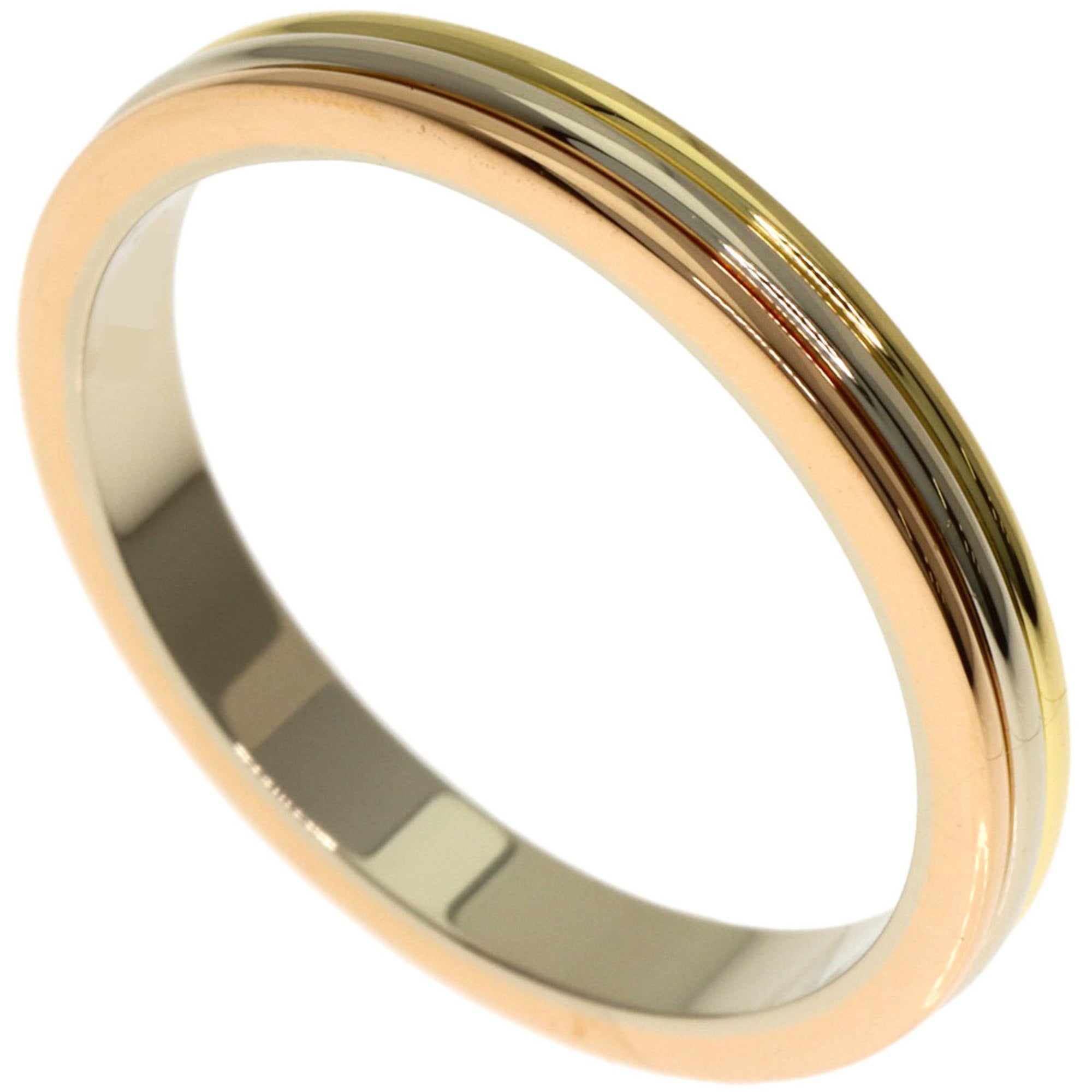 Cartier Wedding Band #58 Ring, 18K Yellow Gold/18KPG/18KWG, Women\'s