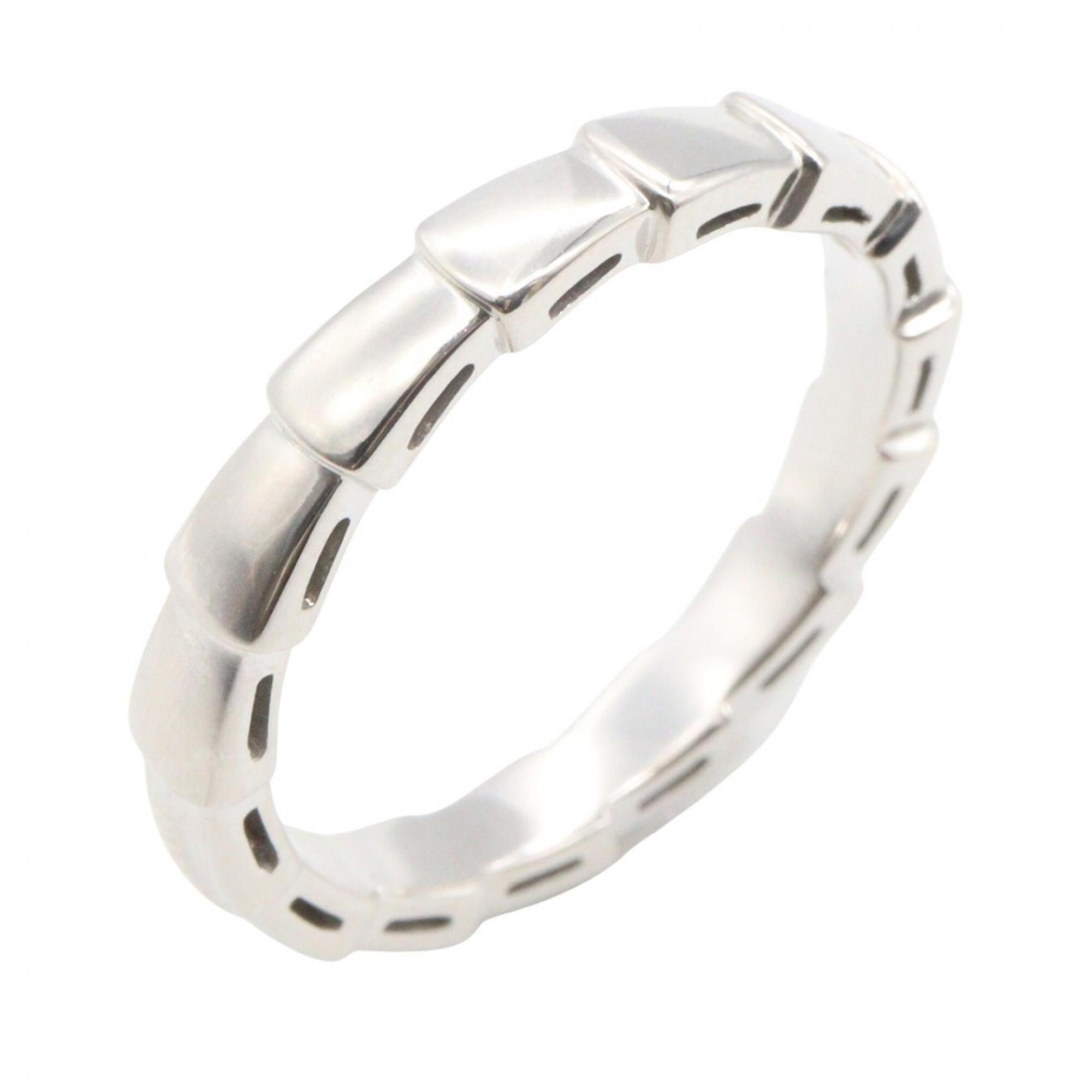 Bulgari BVLGARI Serpenti Viper Ring, 18K White Gold (18KWG), Silver Tone, Men\'s/Women\'s, Item Numb