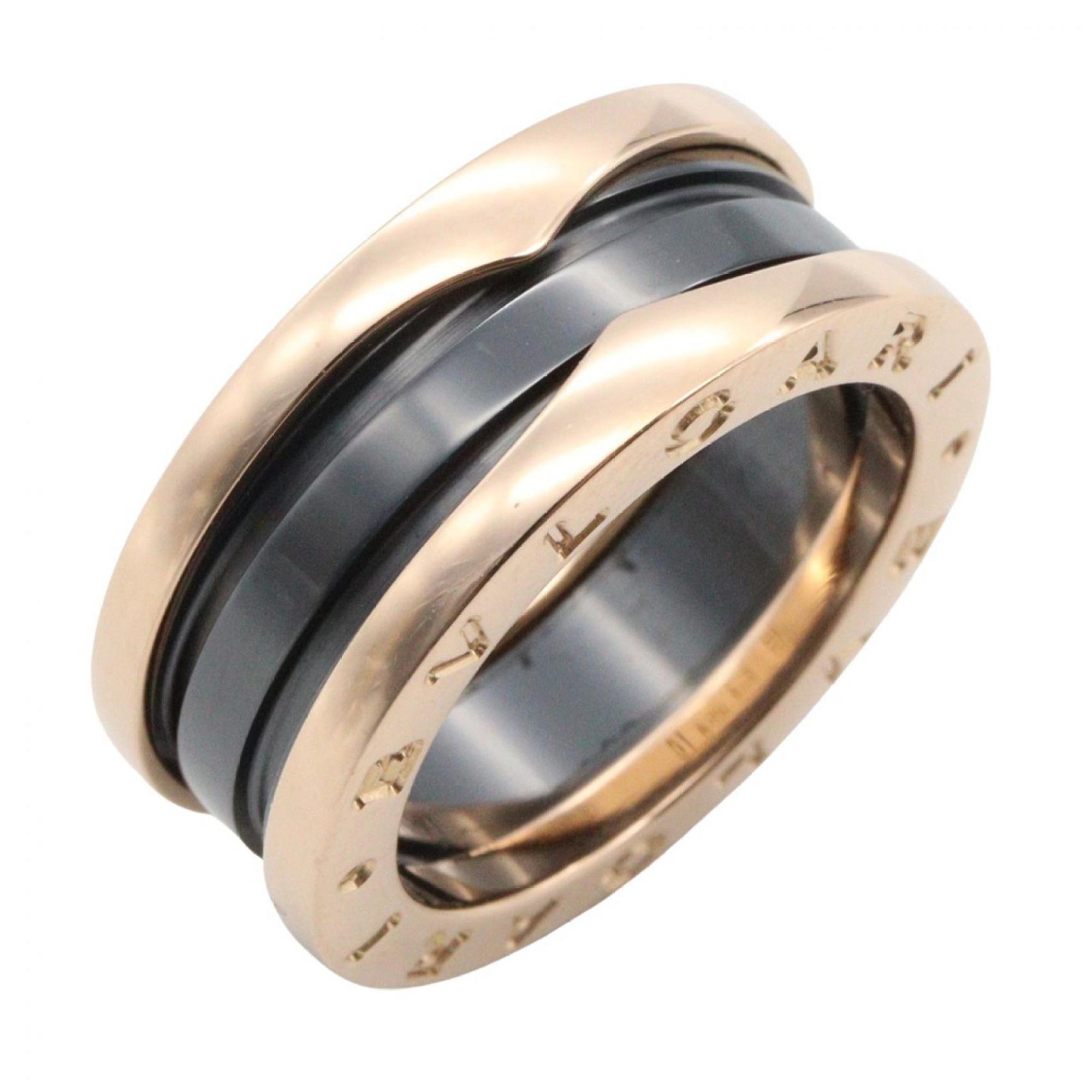 BVLGARI B-zero1 Ceramic Two-Band Ring in 18K Pink Gold for Men and Women
