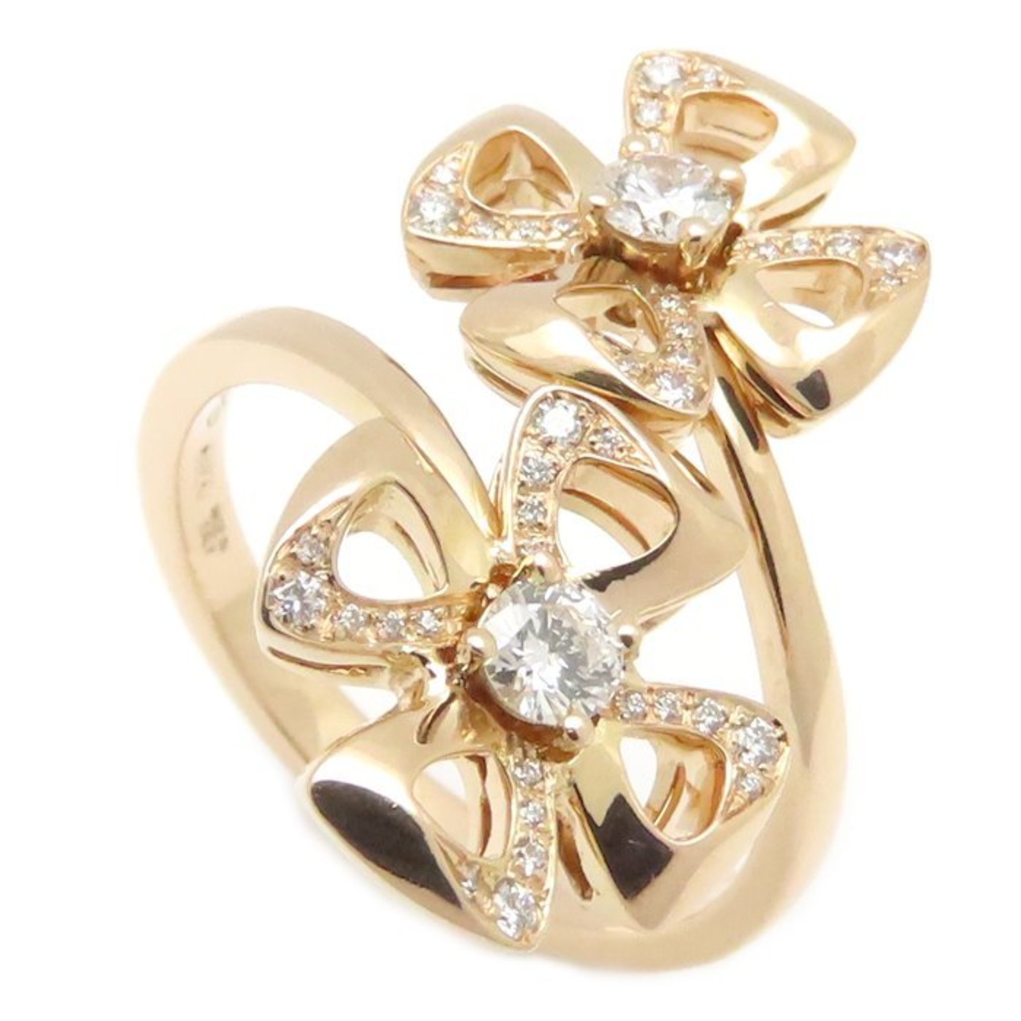 BVLGARI Fiorever Diamond Ring, D.F.VVS #52, 18KPG, Women\'s, 357140 295095