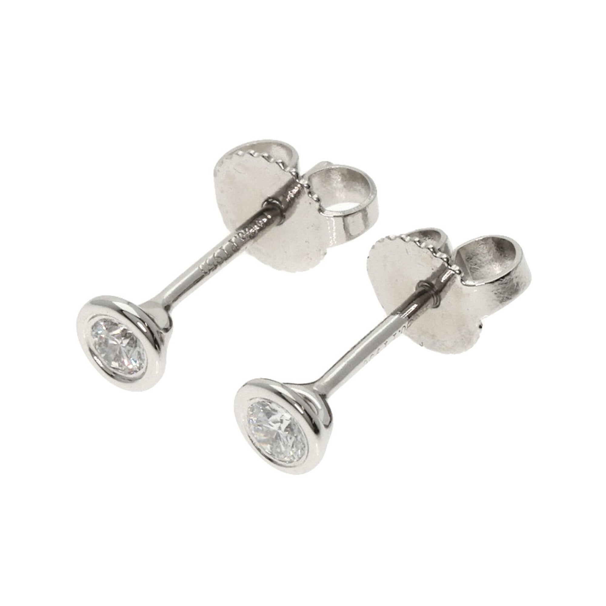Tiffany & Co. By the Yard Diamond Earrings, Platinum PT950, Women\'s.