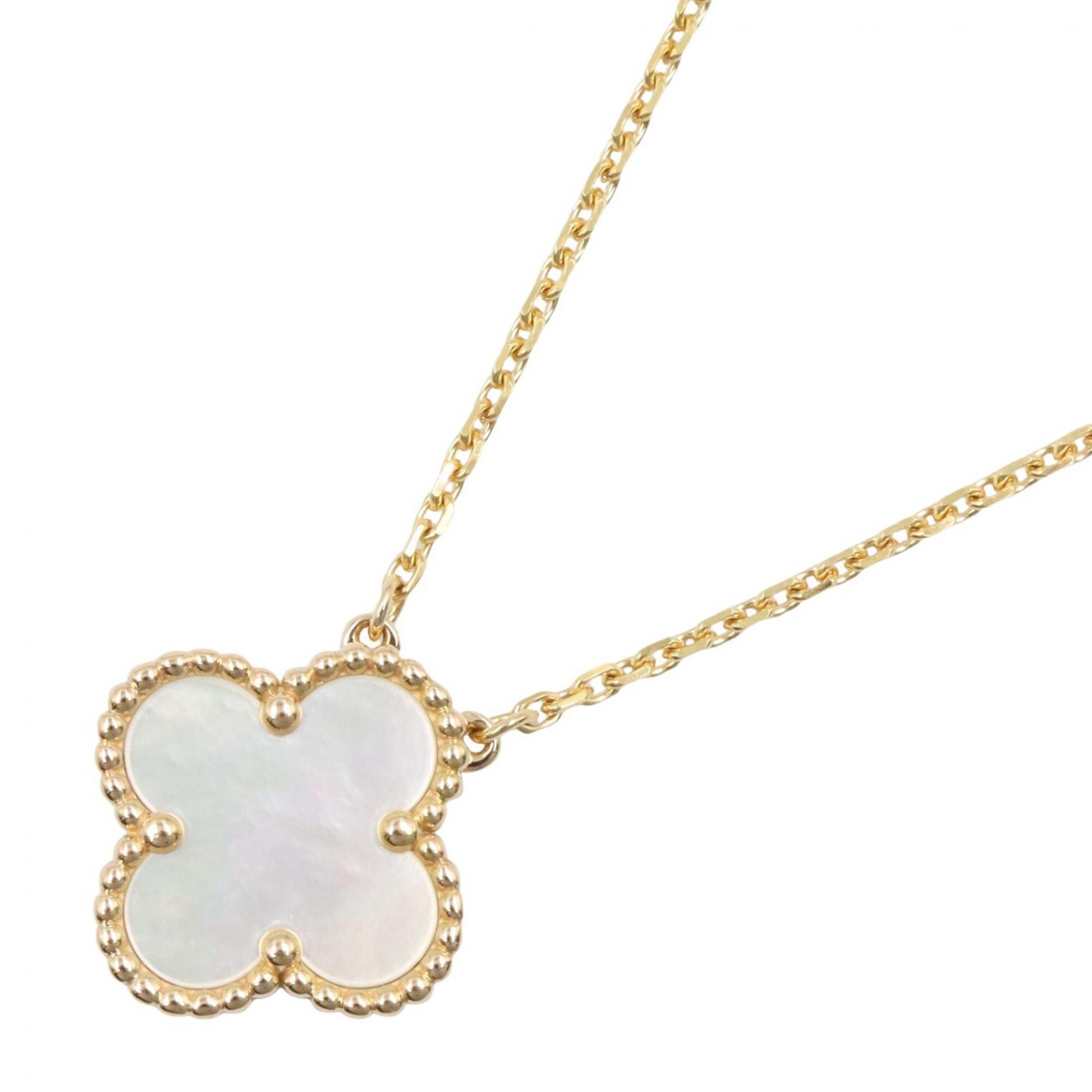 Van Cleef & Arpels Vintage Alhambra Mother-of-Pearl Necklace, 18K (Yellow Gold), Mother-of-Pearl, Wo