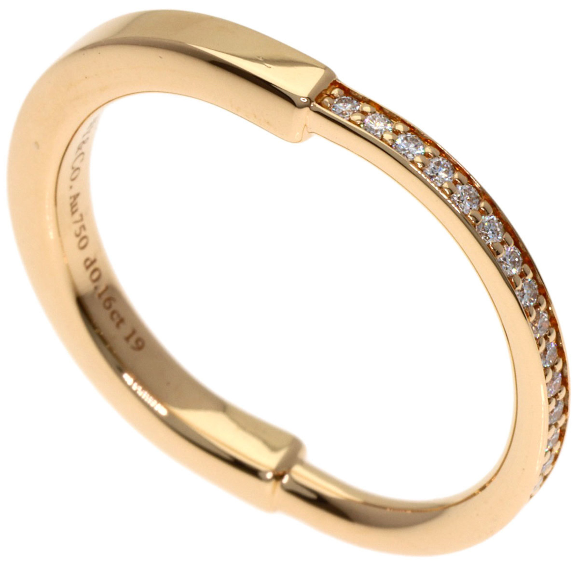 Tiffany & Co. Rock Diamond Ring, 18K Pink Gold, Women\'s.