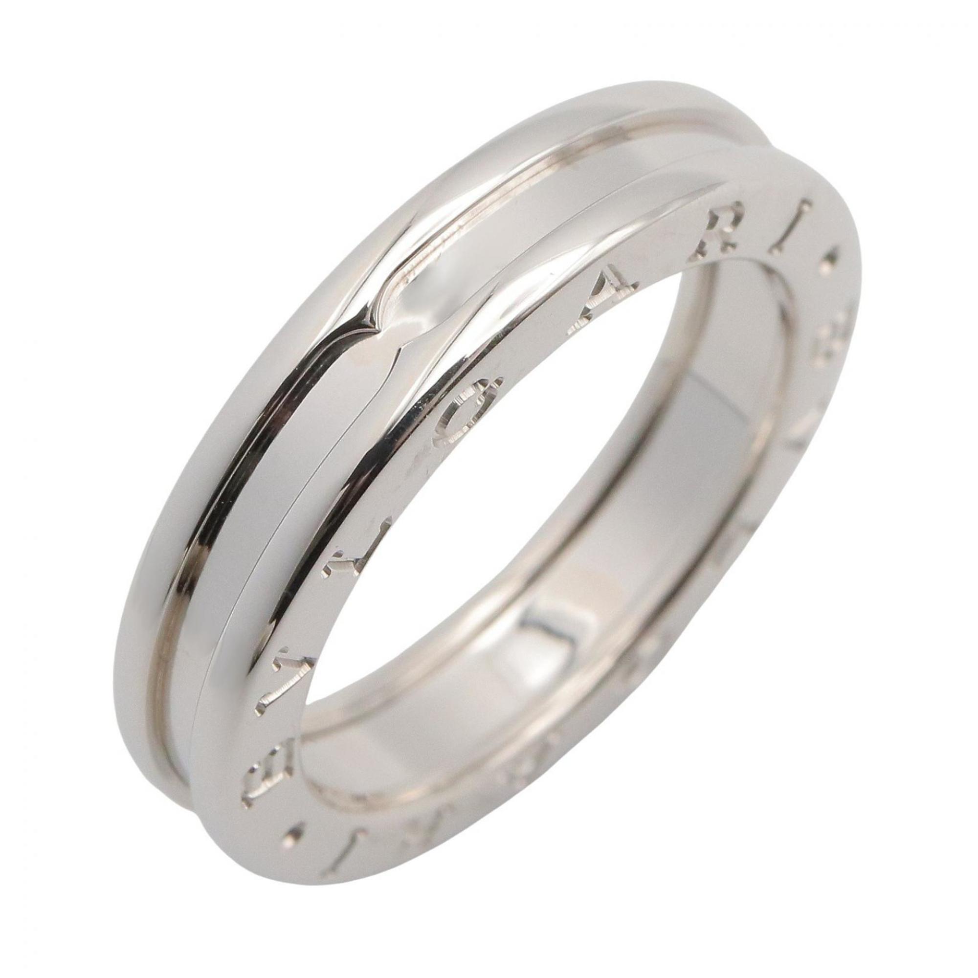 Bulgari BVLGARI B-zero1 Ring, 1-band ring, jewelry, 18KWG (white gold), men\'s and women\'s, silver