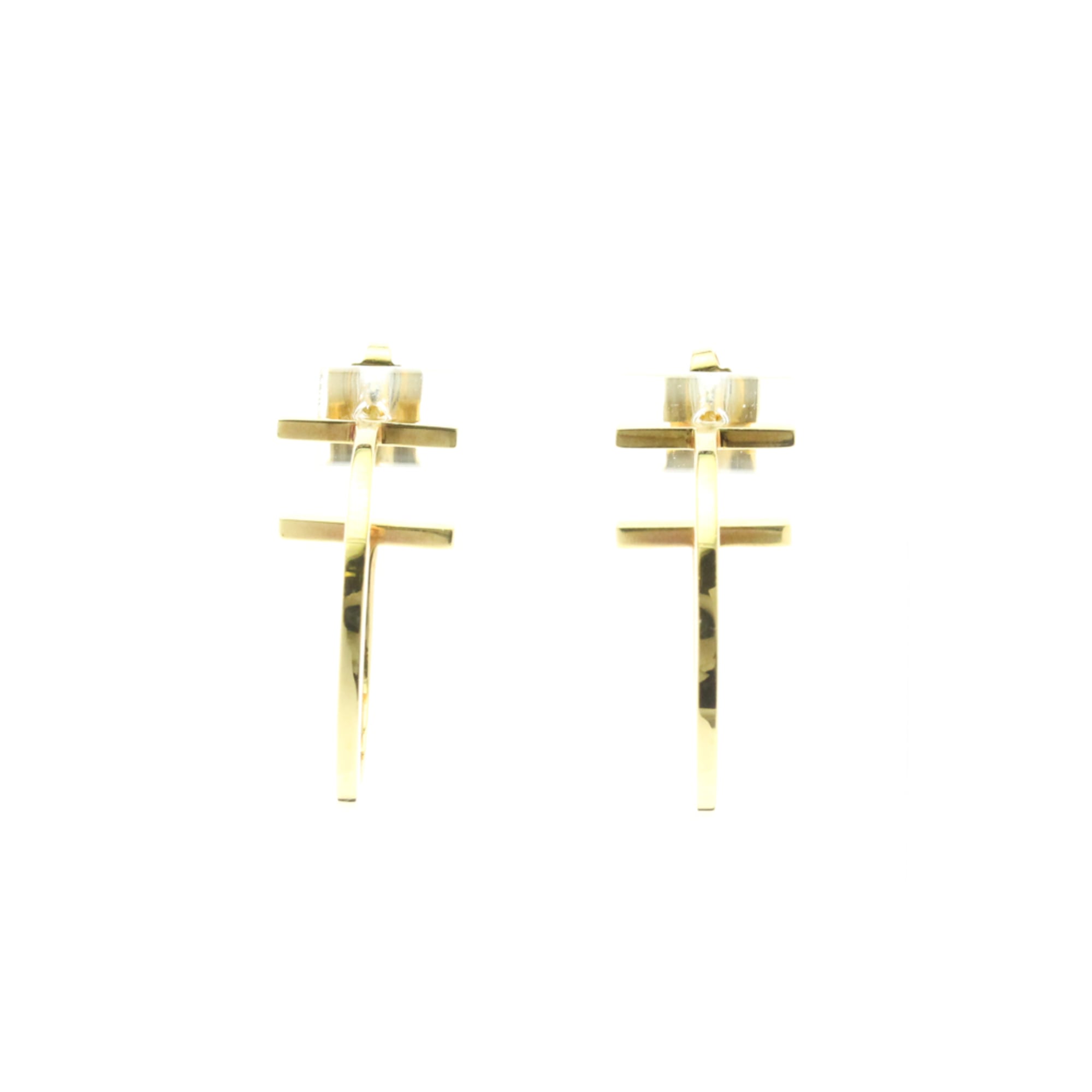 Tiffany T-wire Hoop Earrings No Stone Yellow Gold (18K) Hoop Earrings Gold