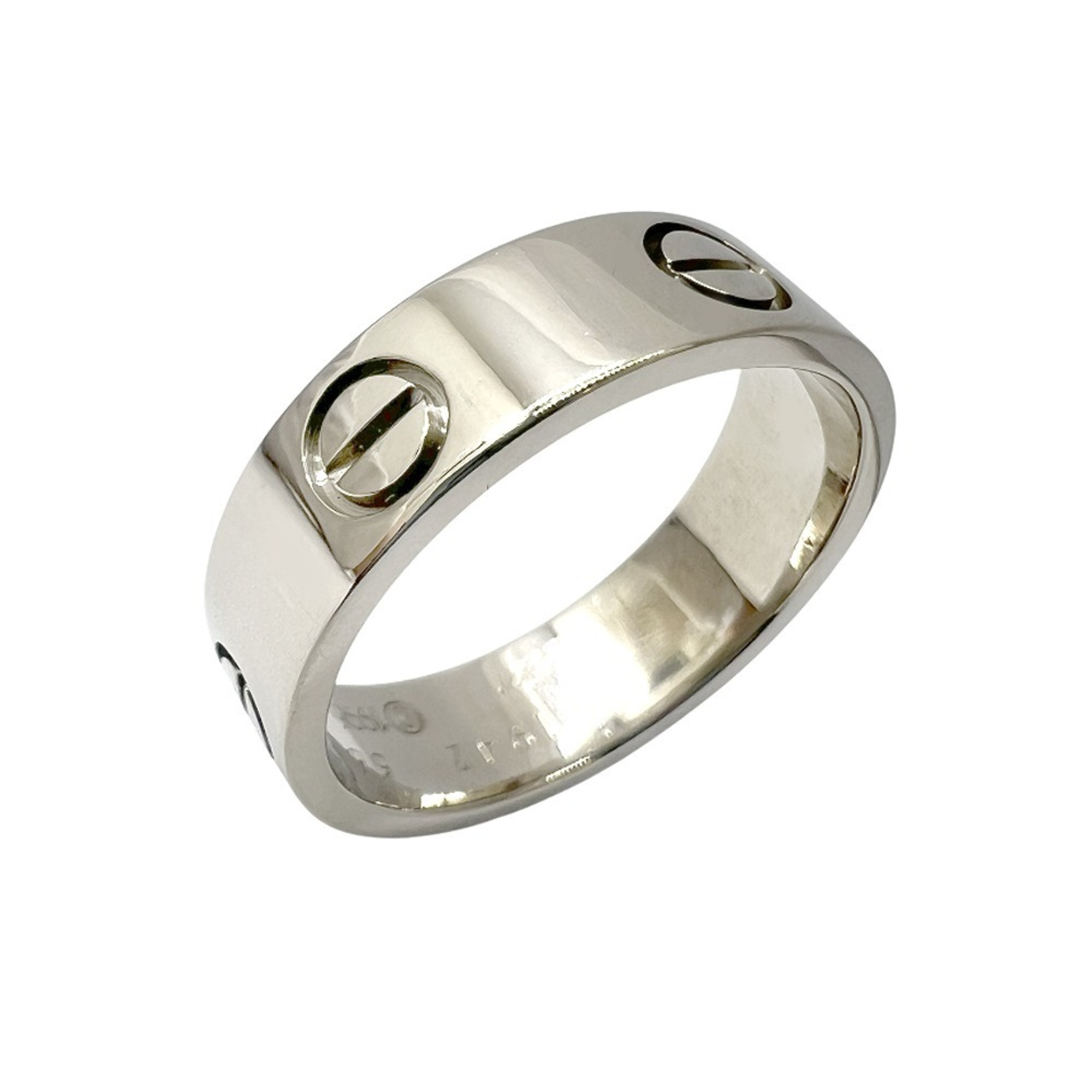 Cartier Love Ring, 18K White Gold, Size 56, Au750, for Men and Women