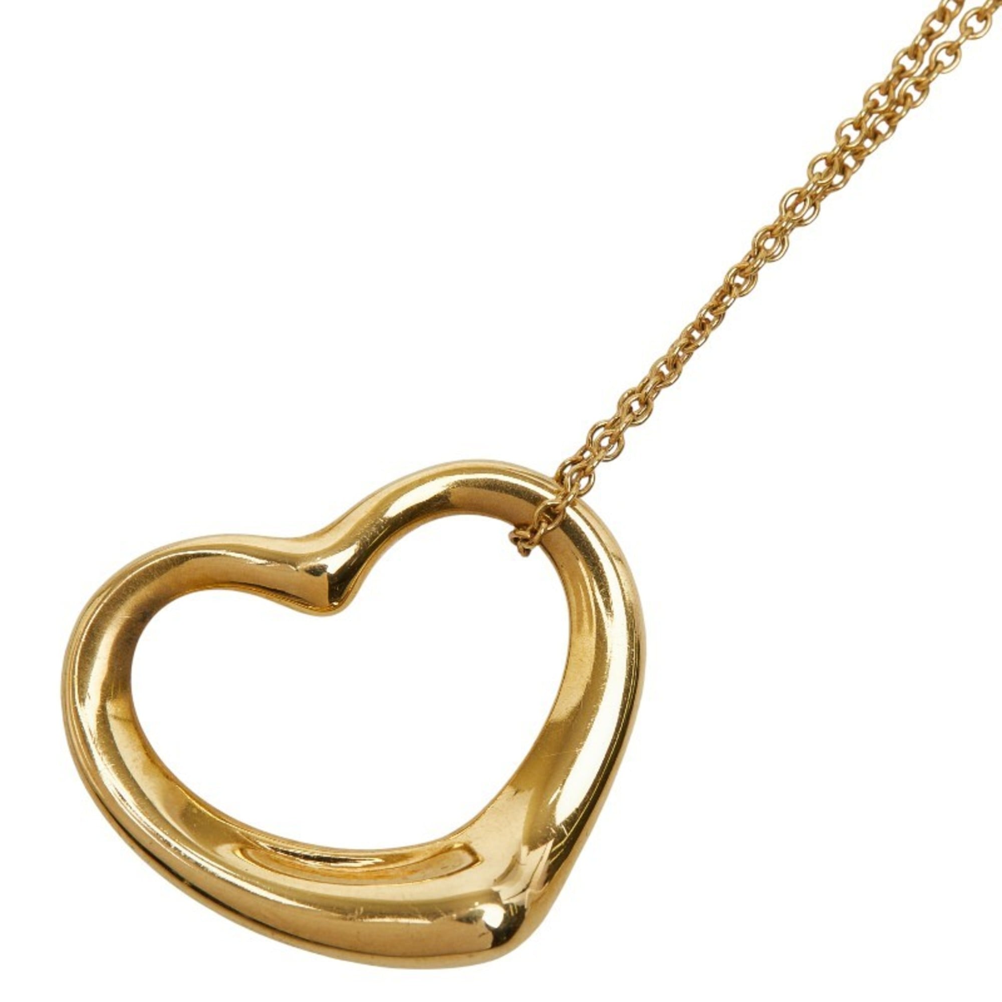 Tiffany & Co. Open Heart Necklace in 18K Yellow Gold for Women.
