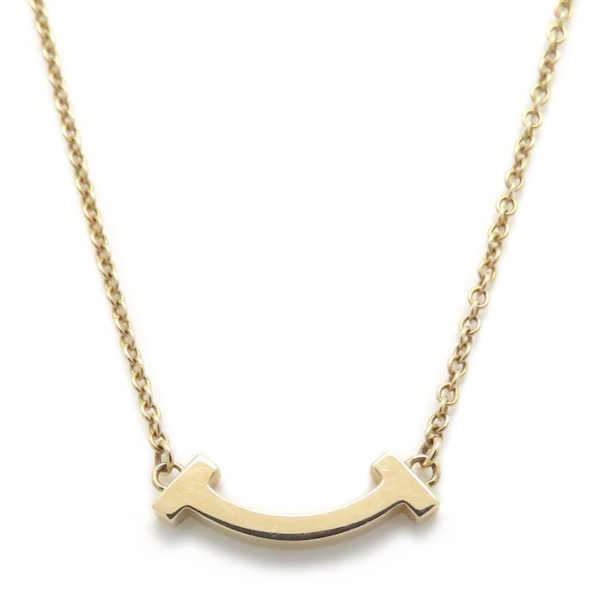 TIFFANY & Co. Tiffany T Smile Necklace Mini 18KRG Women\'s 295003