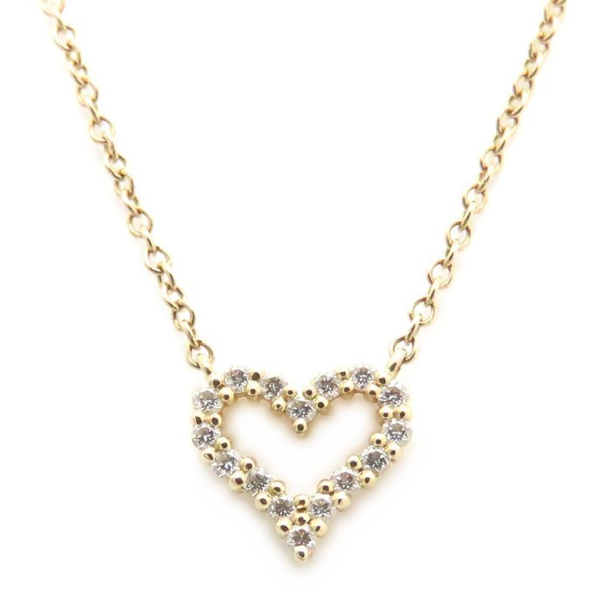 TIFFANY&Co. Tiffany Sentimental Heart Necklace Extra Mini Diamond 18KPG Women\'s 295275