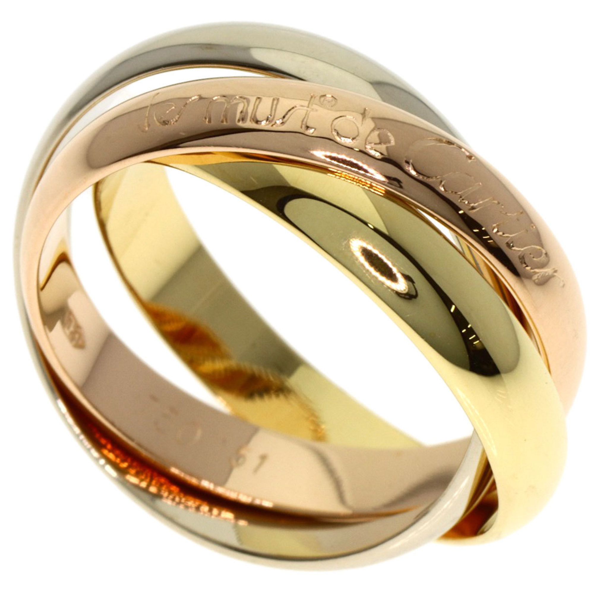 Cartier Trinity #51 Ring - 18K Yellow Gold/18K Pink White Gold Women\'s CARTIER