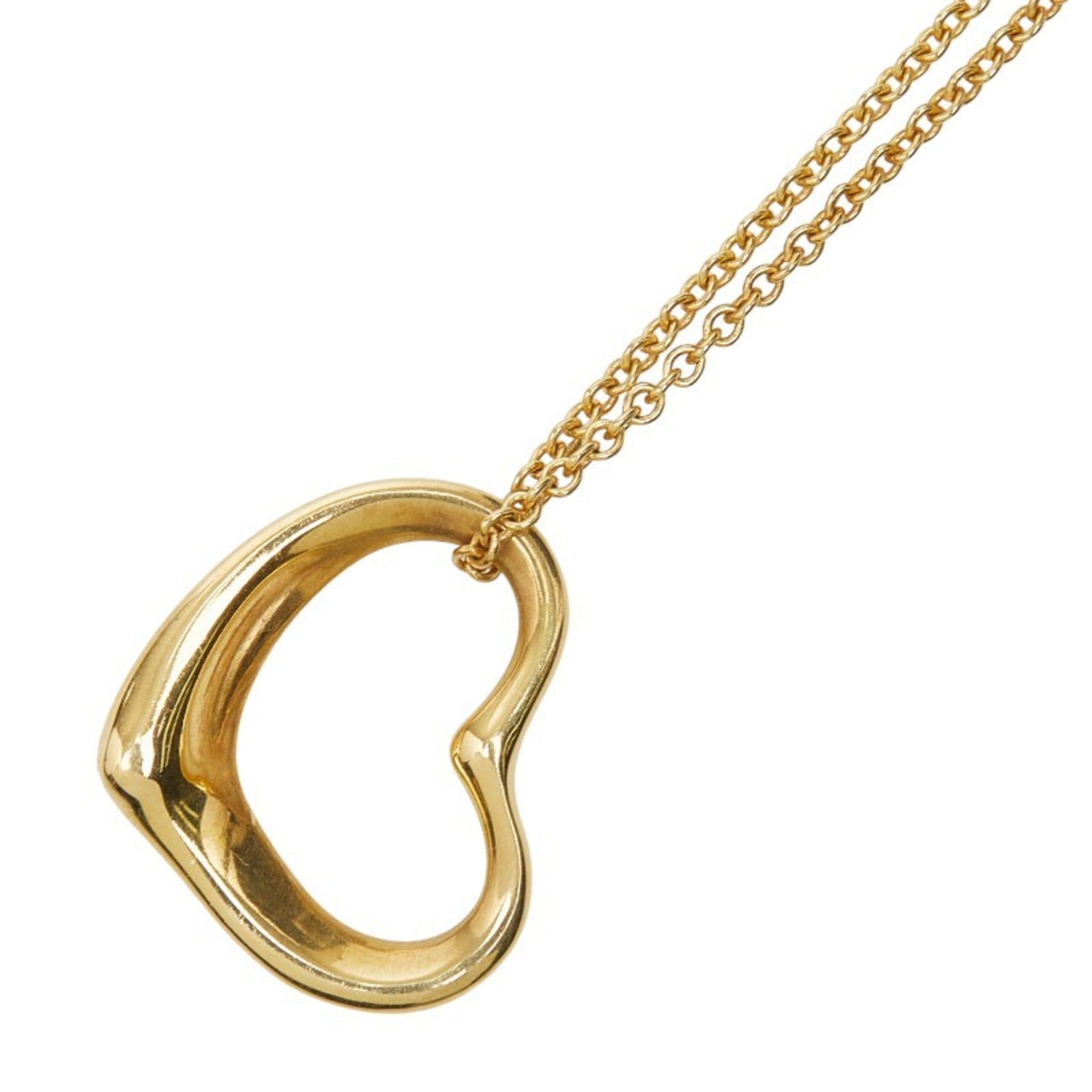 Tiffany & Co. Open Heart Necklace in 18K Yellow Gold for Women.