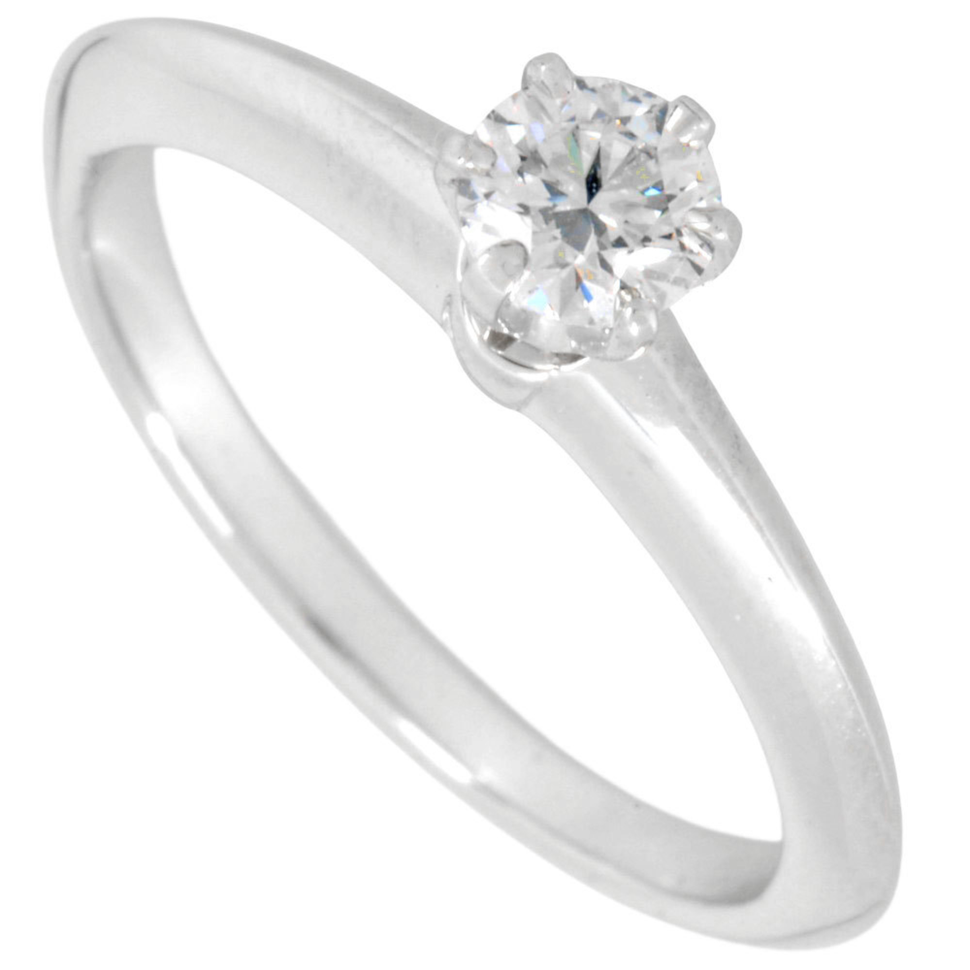Tiffany & Co. Solitaire Ring Diamond 0.20ct Approximately Size 6 Pt950 3.2g