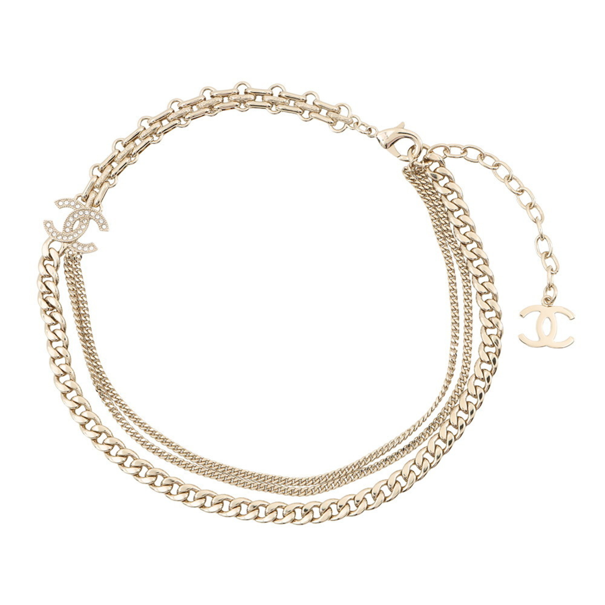Chanel Necklace Coco Mark Rhinestone B25K CHANEL NECKLACE
