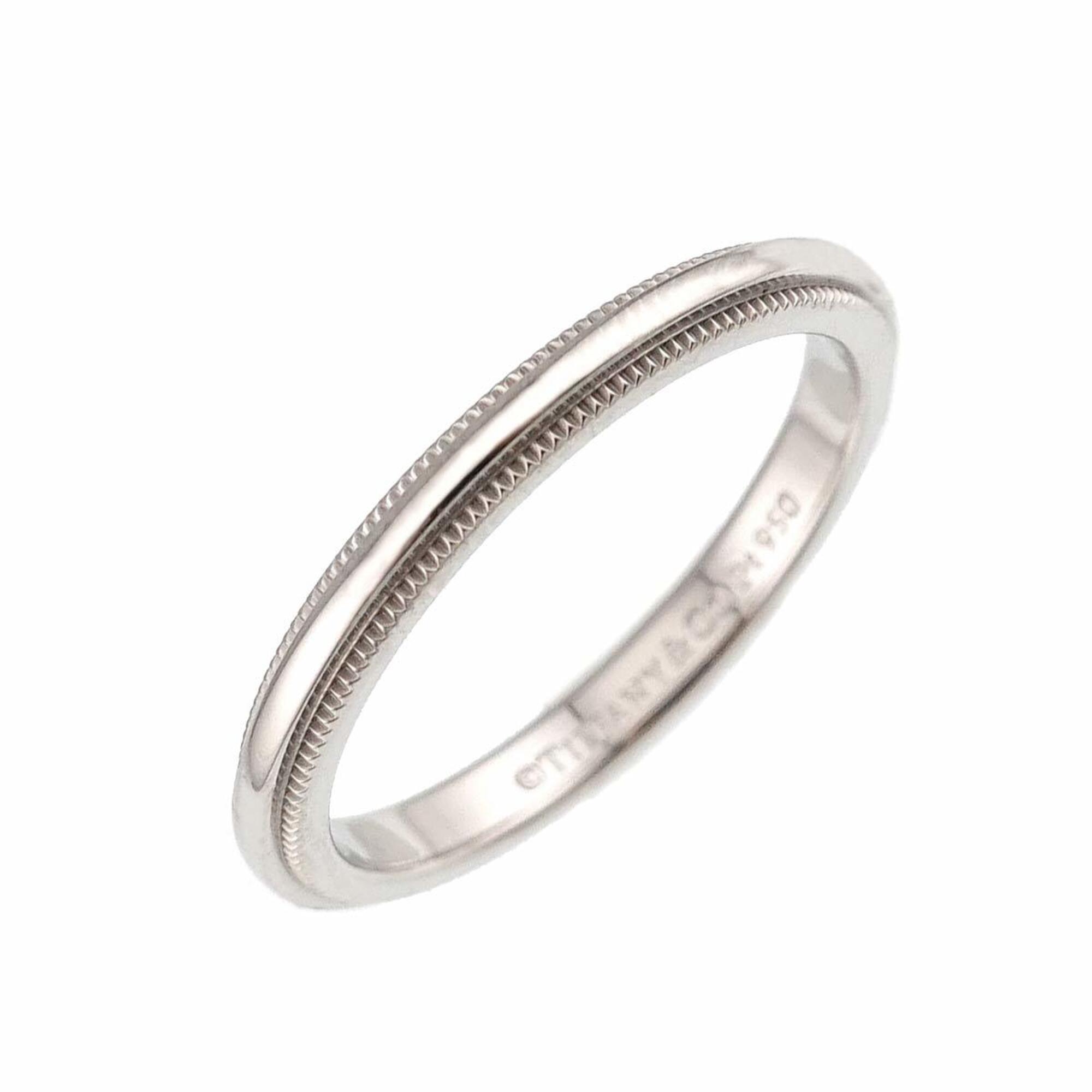 Tiffany & Co. Milgrain Ring, 2mm wide, Platinum, Together.