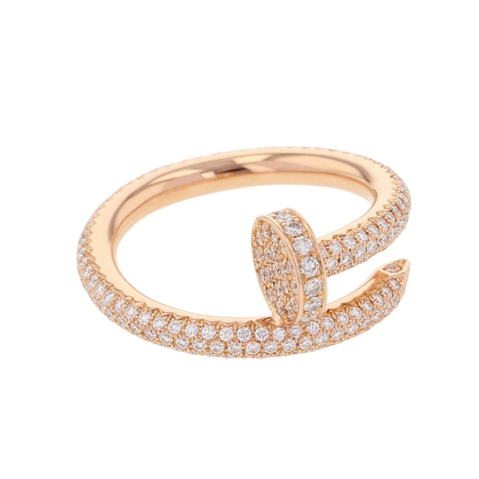 Cartier Juste un Clou Ring, Classic Model, PavŽ Diamonds, 241 Pieces, 0.85ct Total, 18K Gold, Size 5