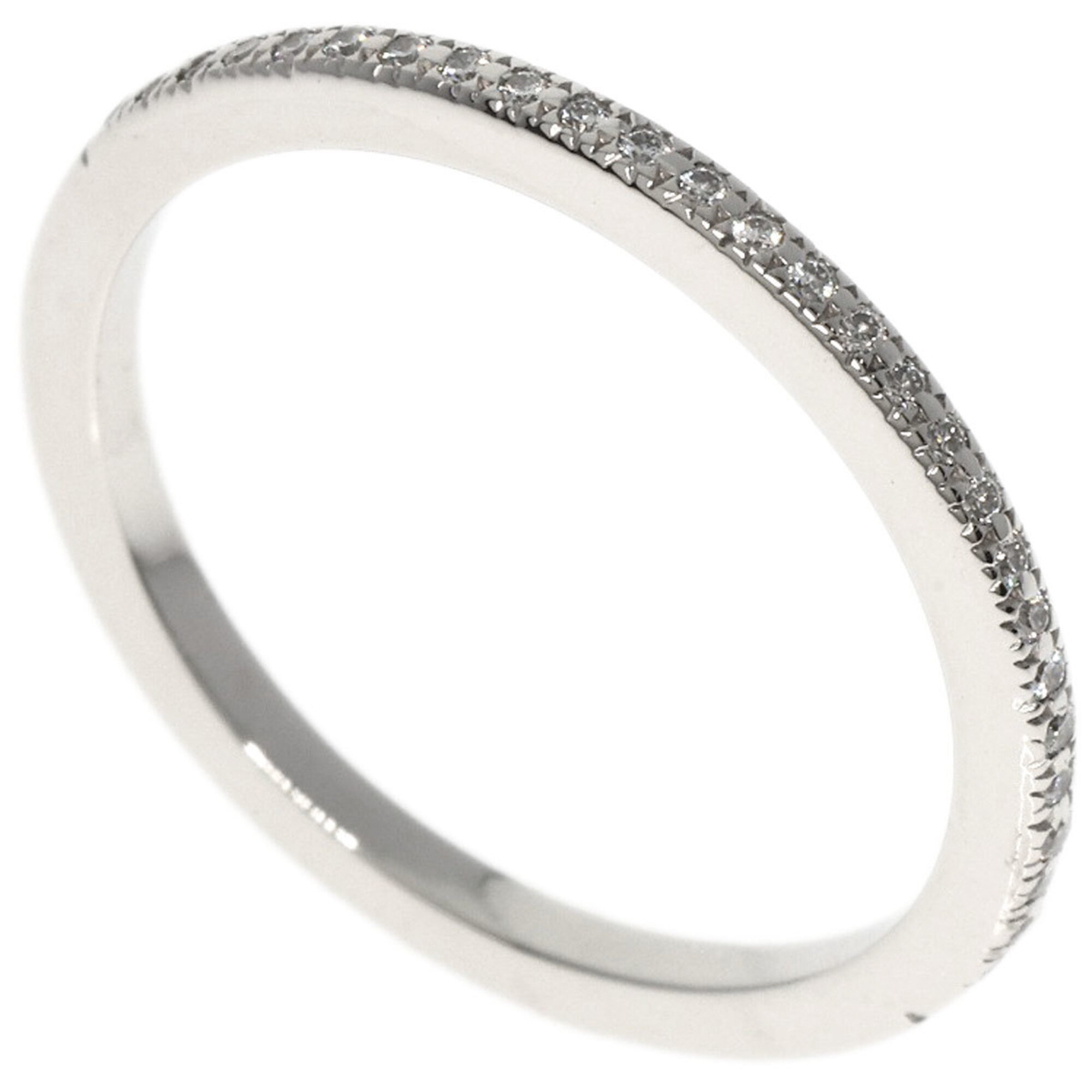 Tiffany & Co. Half Eternity Diamond Ring, Platinum PT950, Women\'s.
