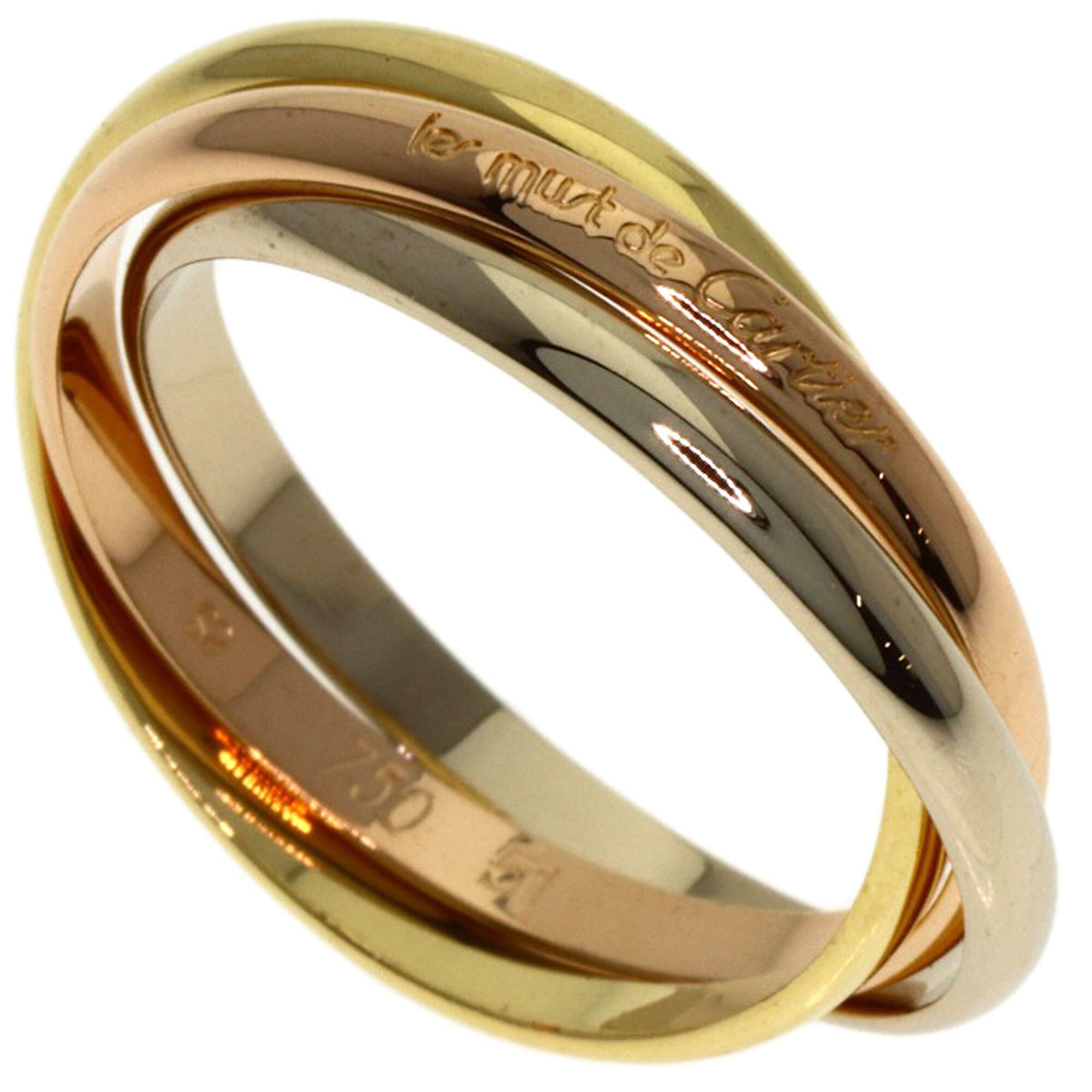 Cartier Trinity XS #51 Ring, 18K Yellow Gold/18K White Pink Gold, Women\'s, CARTIER
