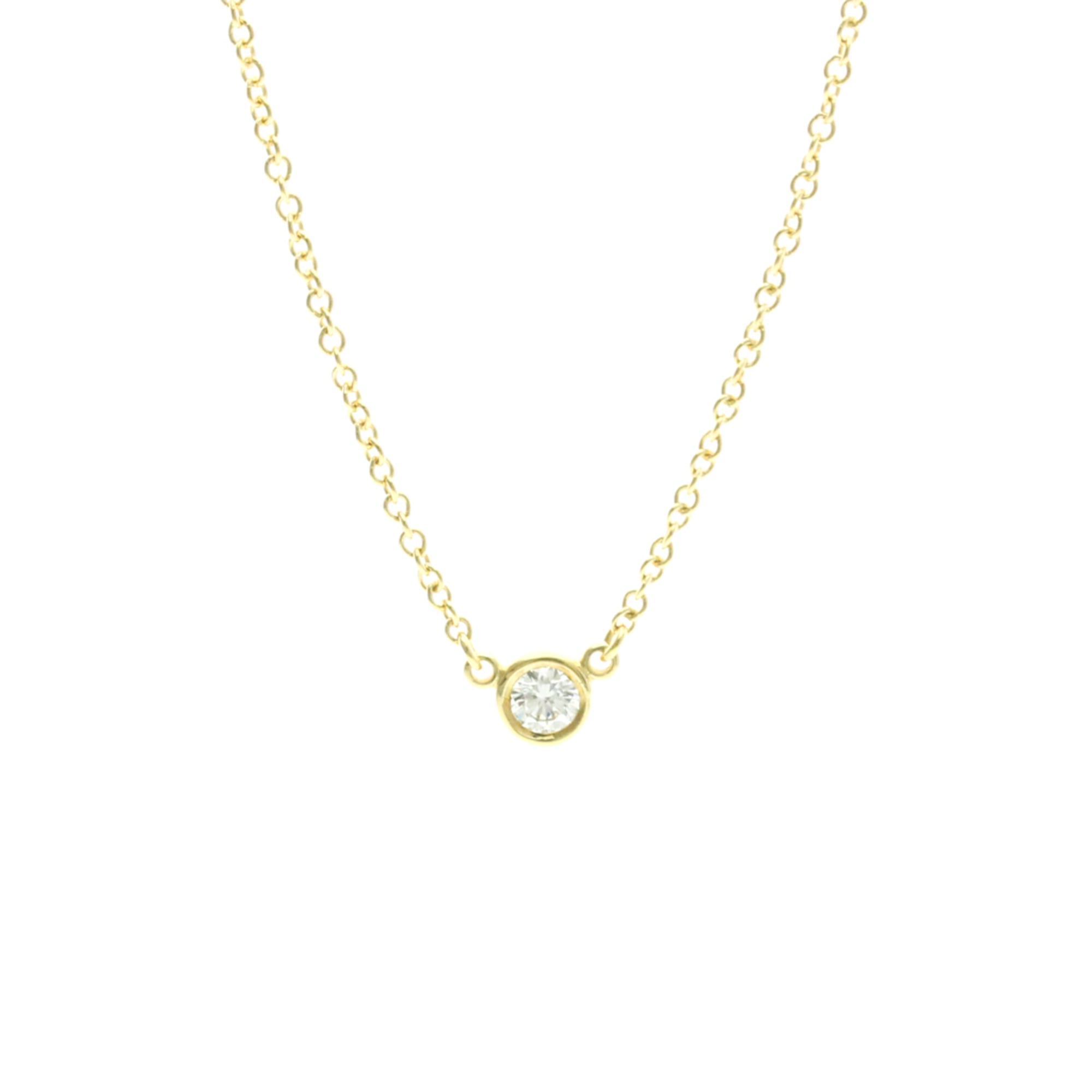 Tiffany Diamonds By The Yard Yellow Gold (18K) Diamond Women,Men Fashion Pendant Necklace (Gold)
