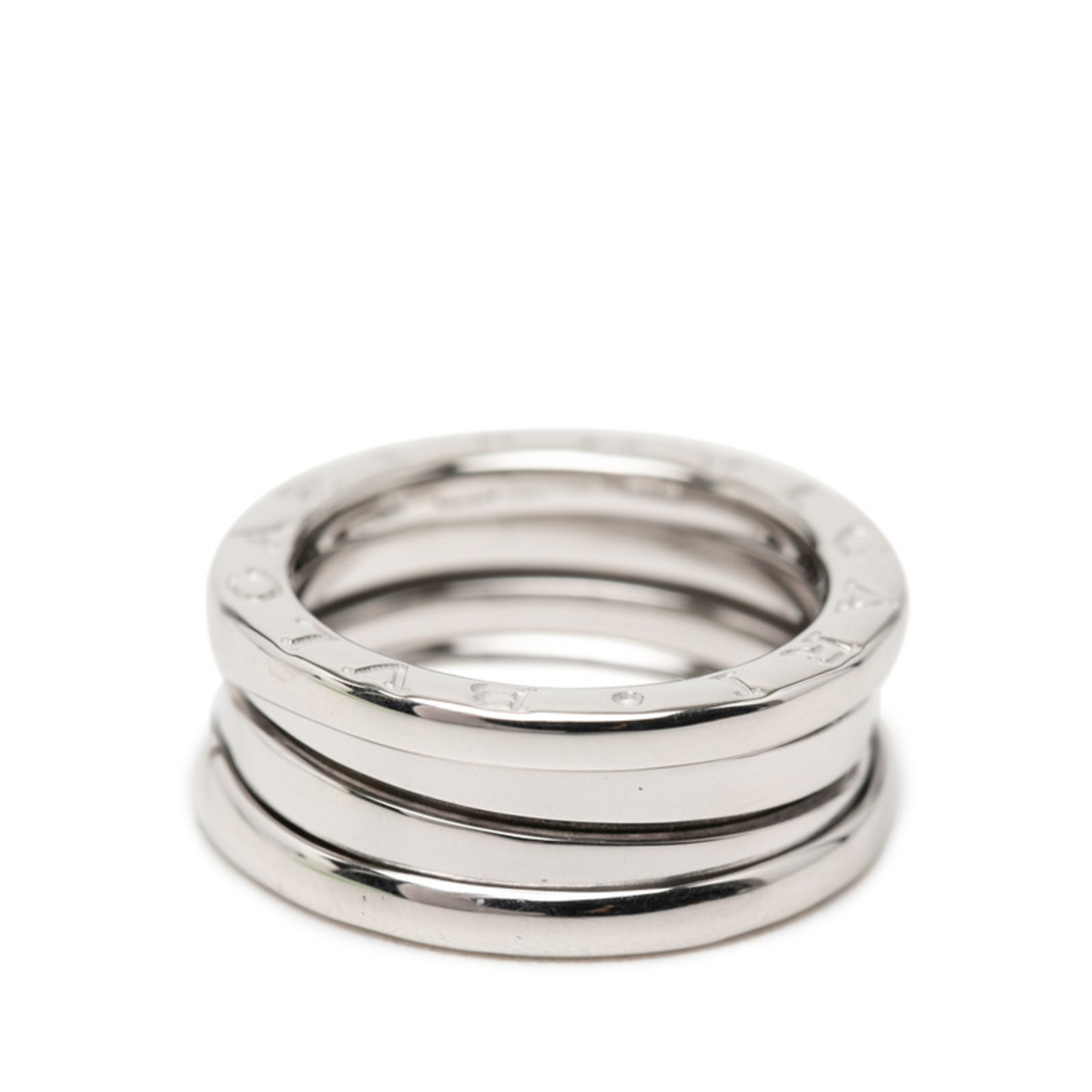 BVLGARI 18KWG White Gold Bzero1 Two-Band Ring for Women