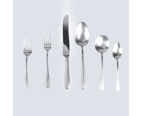 Sixty Three (63) Piece International Silver Co. Sterling Silver Flatware Set. Includes: 12 knives 9-1/8", 12 forks 7", 12 sal